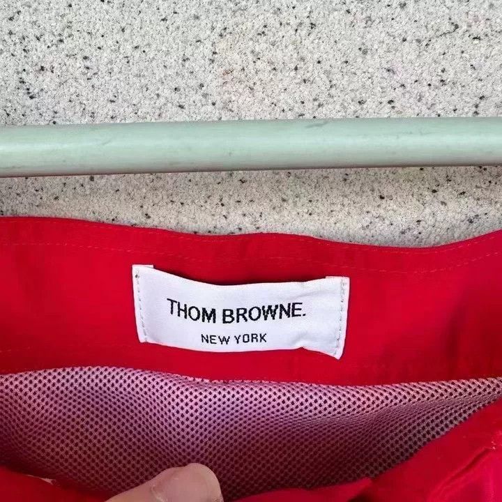 Thom Browne Thom Browne Red Nylon Shorts Size 0 Size US 26 / EU 42 - 2 Thumbnail