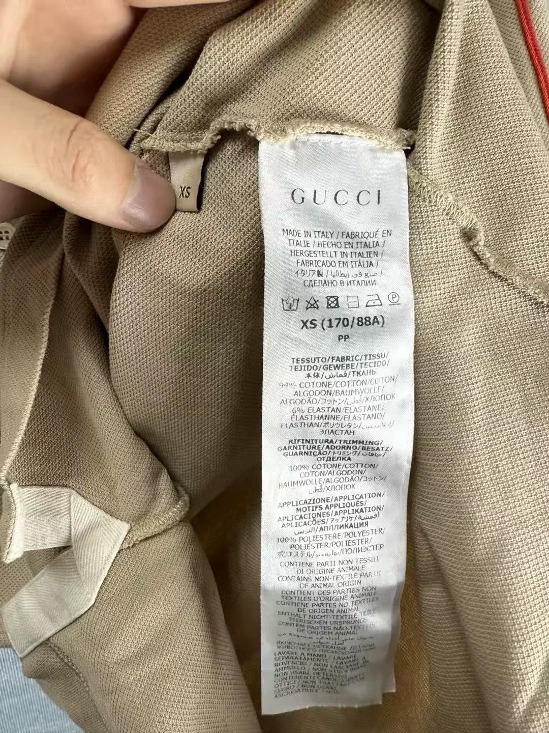Gucci Gucci Beige Double G Embroidery Polo Size US XS / EU 42 / 0 - 4 Thumbnail