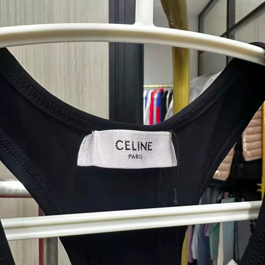 Celine Celine Slogan Tank Top S Size S / US 4 / IT 40 - 2 Thumbnail