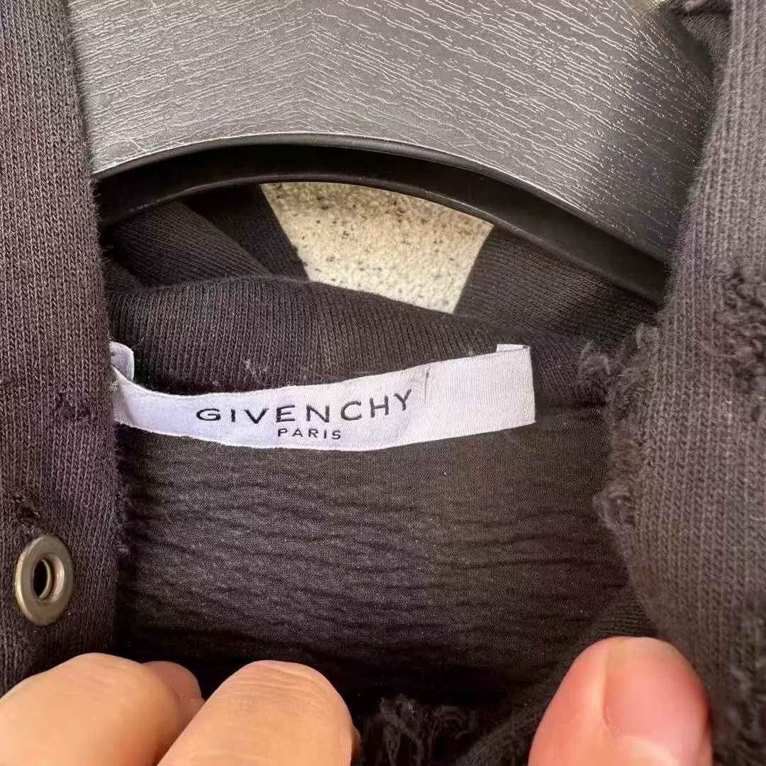 Givenchy Givenchy New Black Gold Hole Hoodie Size US S / EU 44-46 / 1 - 3 Thumbnail