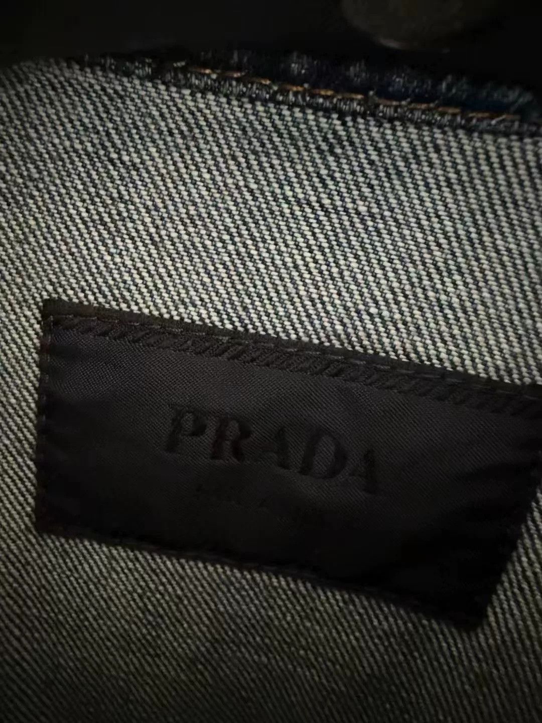 Prada Prada Triangle Logo Denim Short Sleeve Shirt Size US XL / EU 56 / 4 - 3 Thumbnail
