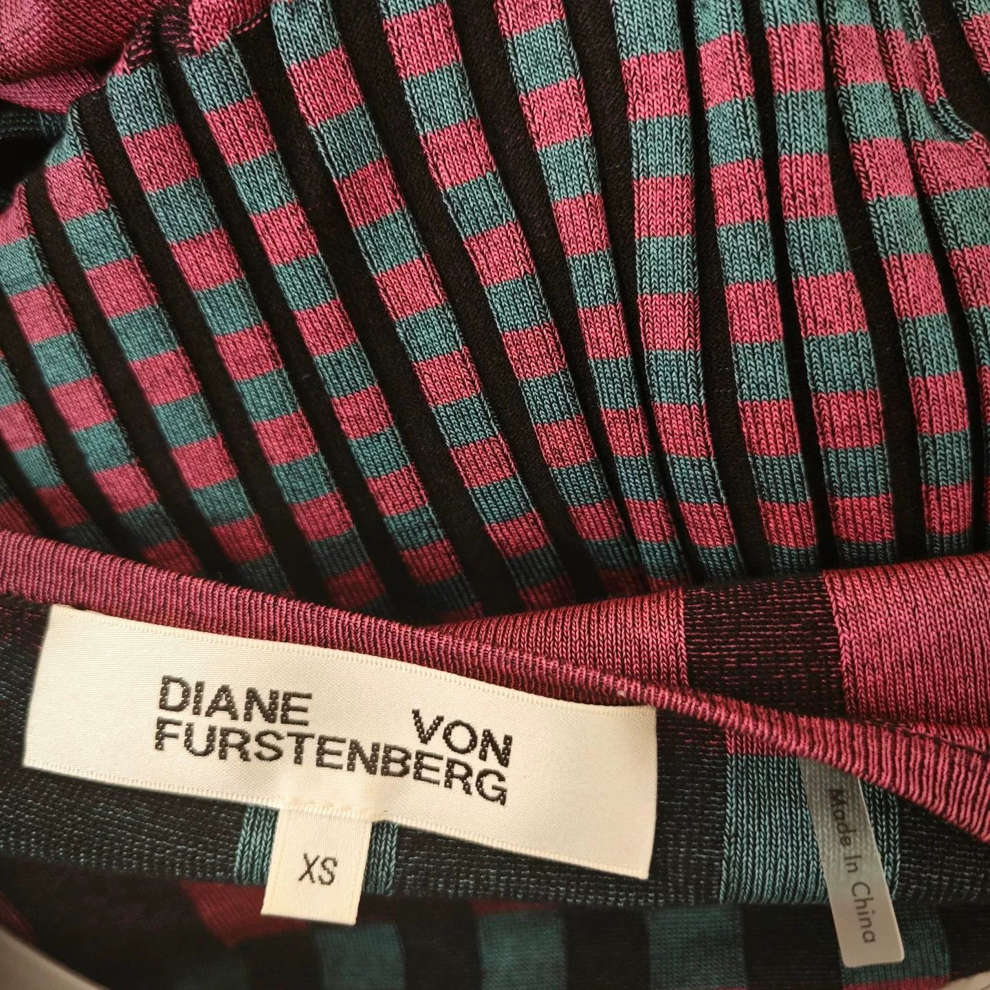 Diane von Furstenberg DVF Colorful Plaid Knit Wrap Dress XS Size XS / US 0-2 / IT 36-38 - 3 Thumbnail