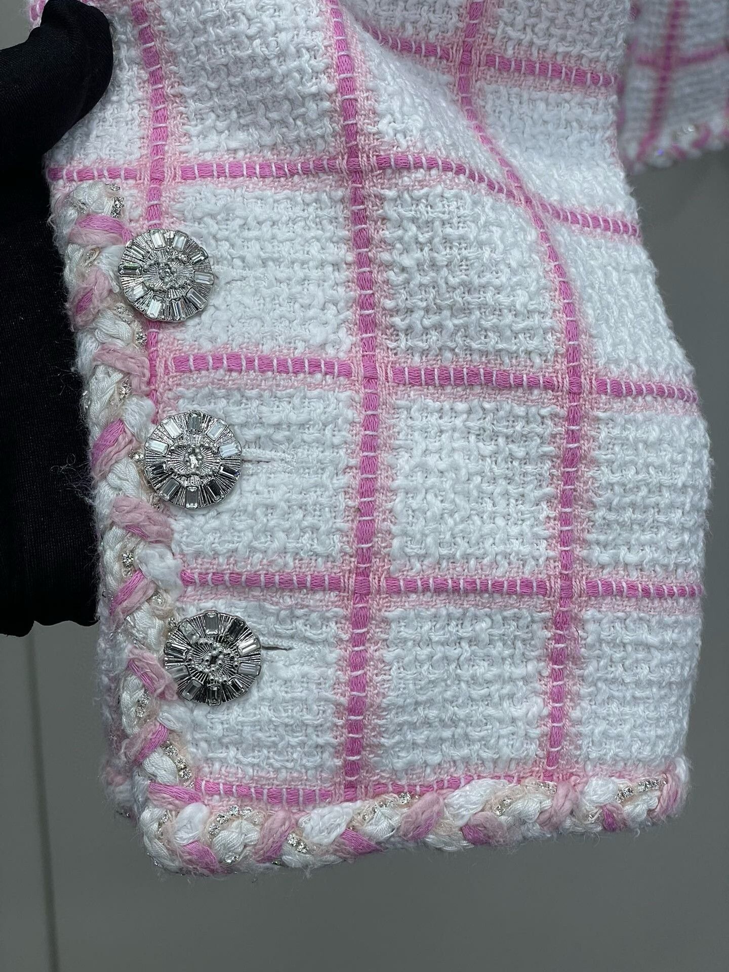 Chanel Chanel 23C Pink White Plaid Diamond Coat Size S / US 4 / IT 40 - 8 Thumbnail