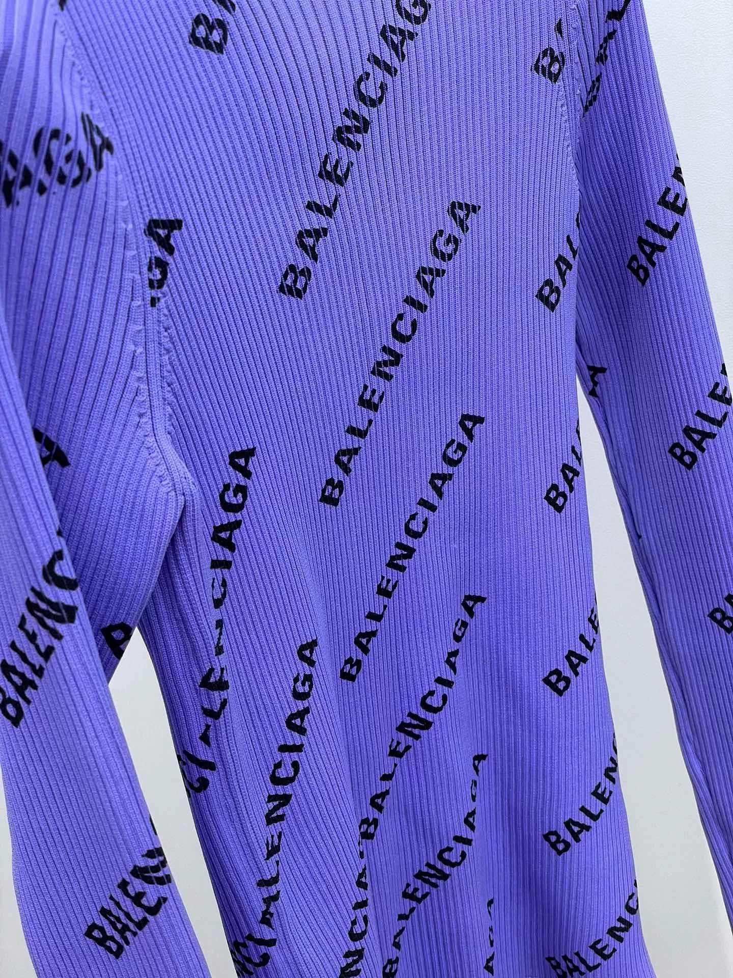 Balenciaga Balenciaga Full Logo Knit Top Size S / US 4 / IT 40 - 4 Thumbnail