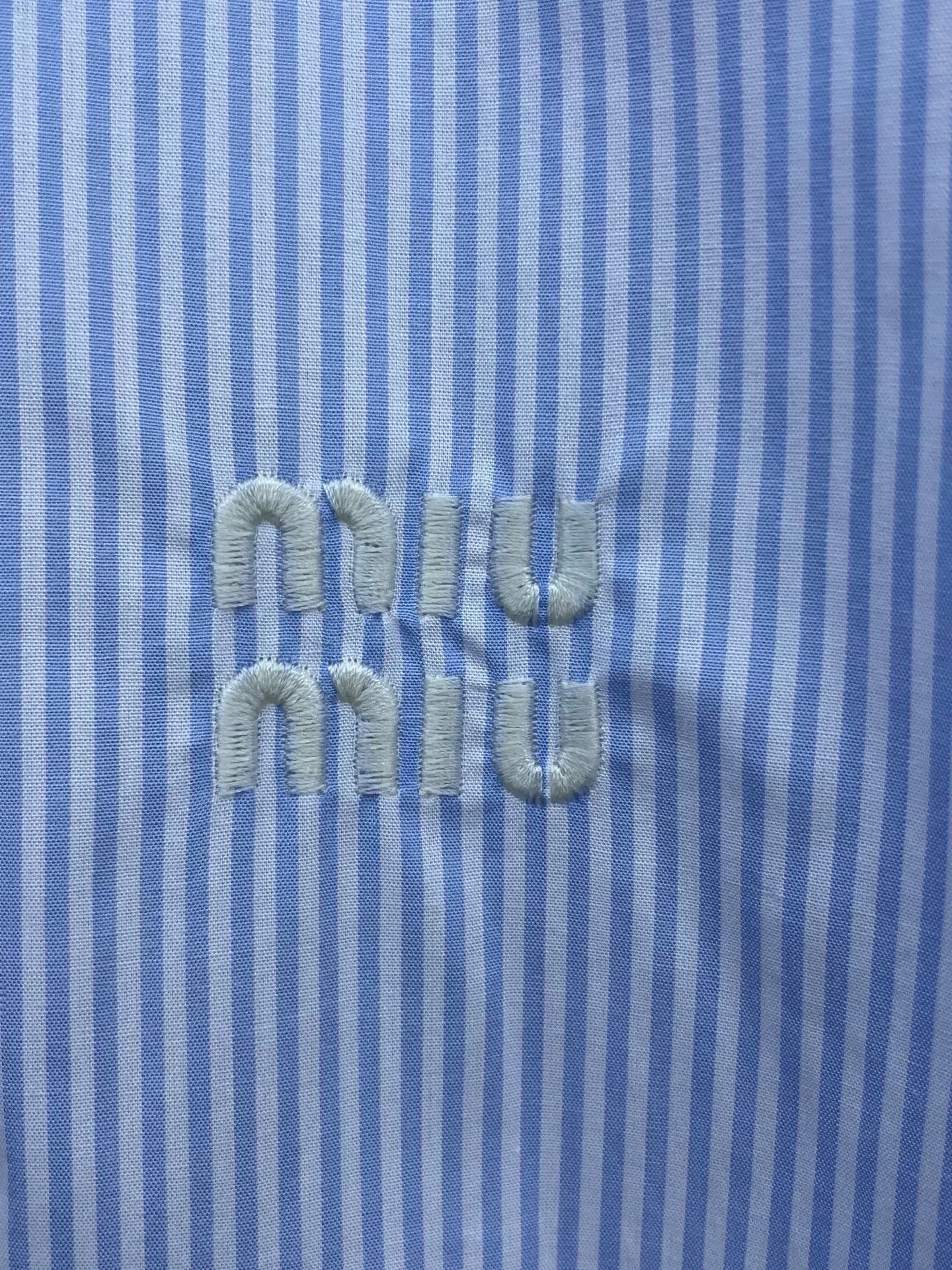 Miu Miu Miu Miu Lace Panel Vertical Stripe Shirt Size S / US 4 / IT 40 - 3 Thumbnail
