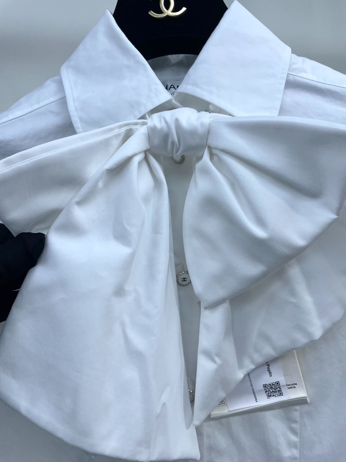 Chanel Chanel 25K White Bow Shirt Size XXS / US 00 / IT 34 - 4 Thumbnail