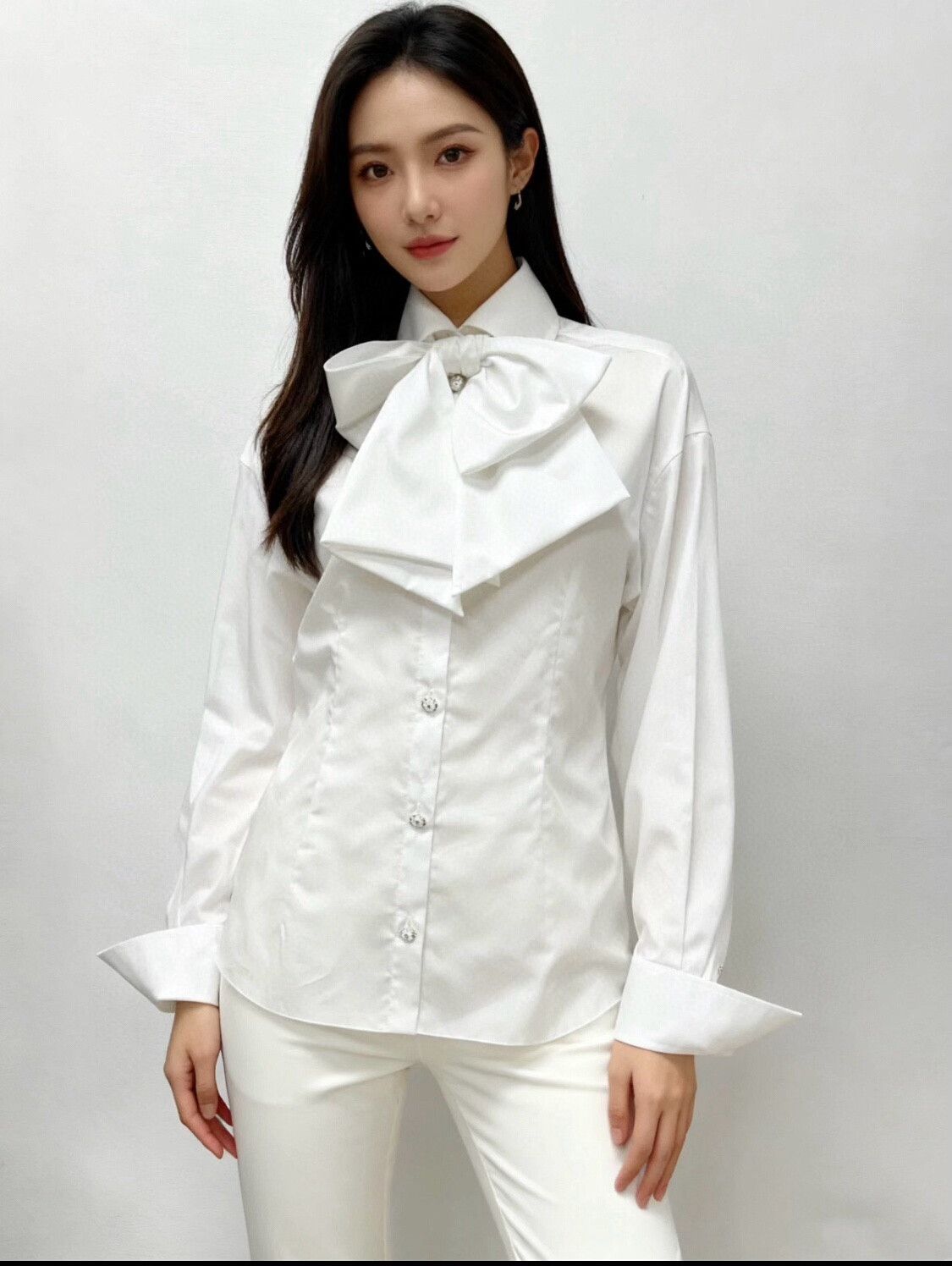 Chanel Chanel 25K White Bow Shirt Size XXS / US 00 / IT 34 - 8 Thumbnail