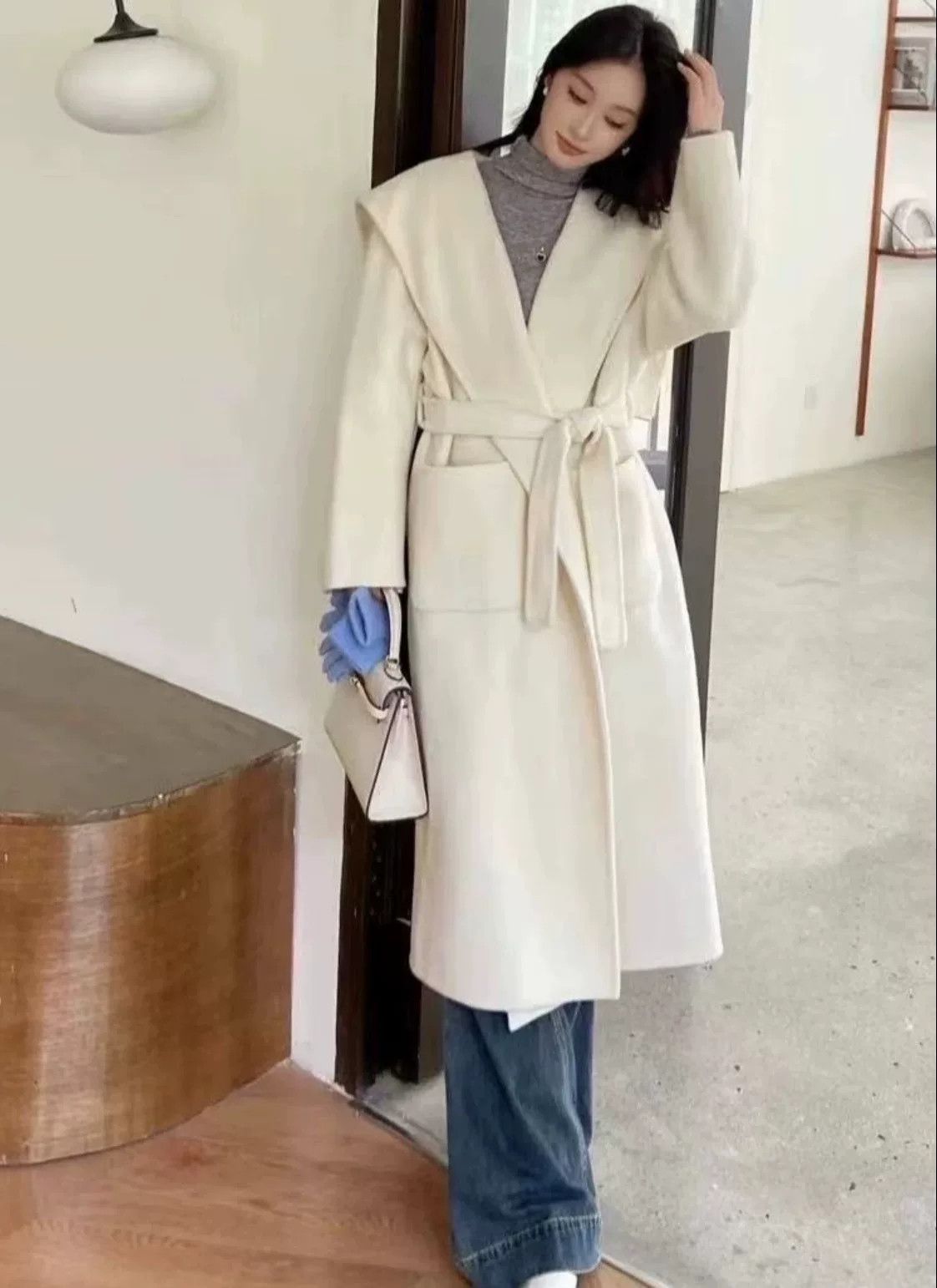Max Mara Maxmara Milk White Cashmere Coat Size XS / US 0-2 / IT 36-38 - 9 Thumbnail