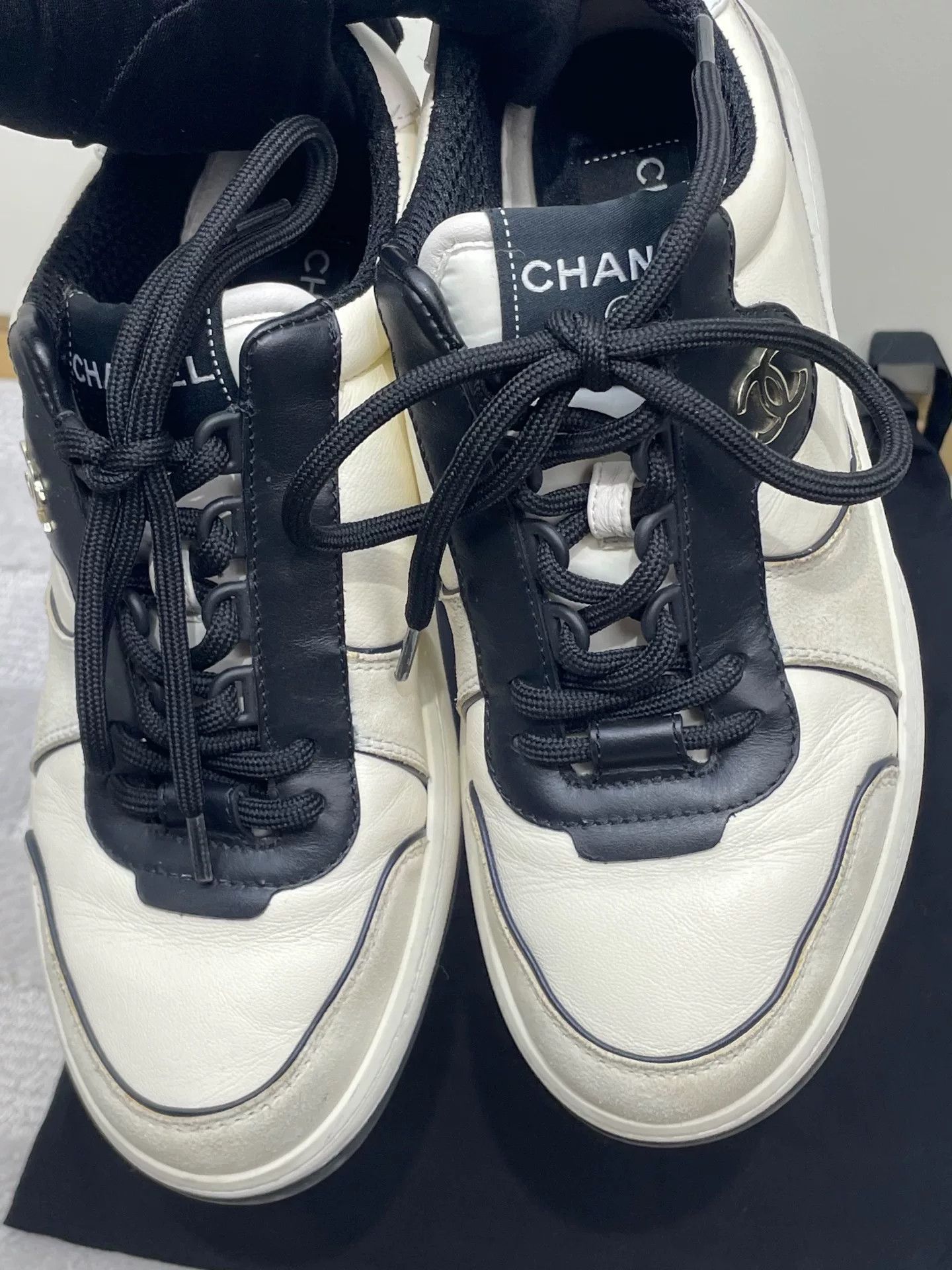 Chanel Chanel 23B Panda Color Block Sneakers Size US 5.5 / IT 35.5 - 3 Thumbnail