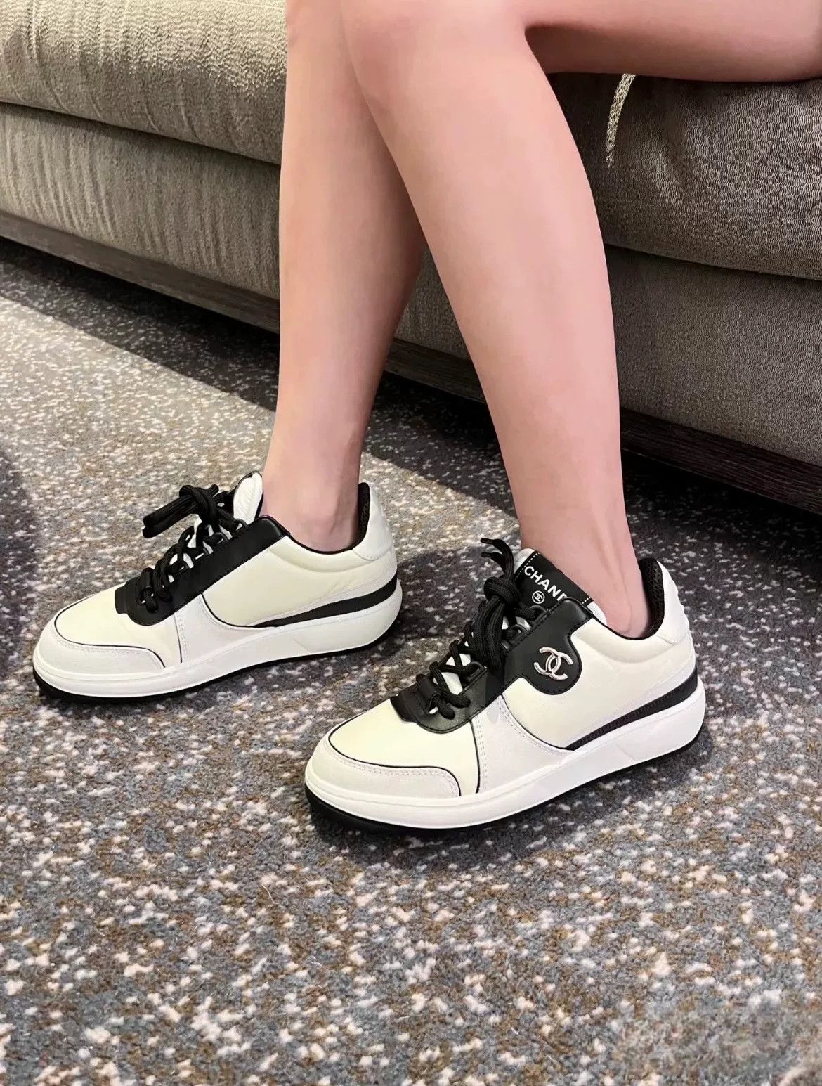Chanel Chanel 23B Panda Color Block Sneakers Size US 5.5 / IT 35.5 - 9 Thumbnail