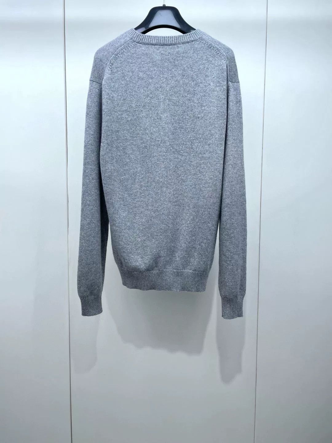 Hermes Hermes Gray Sheepskin Trim Cashmere Sweater Size US M / EU 48-50 / 2 - 2 Thumbnail