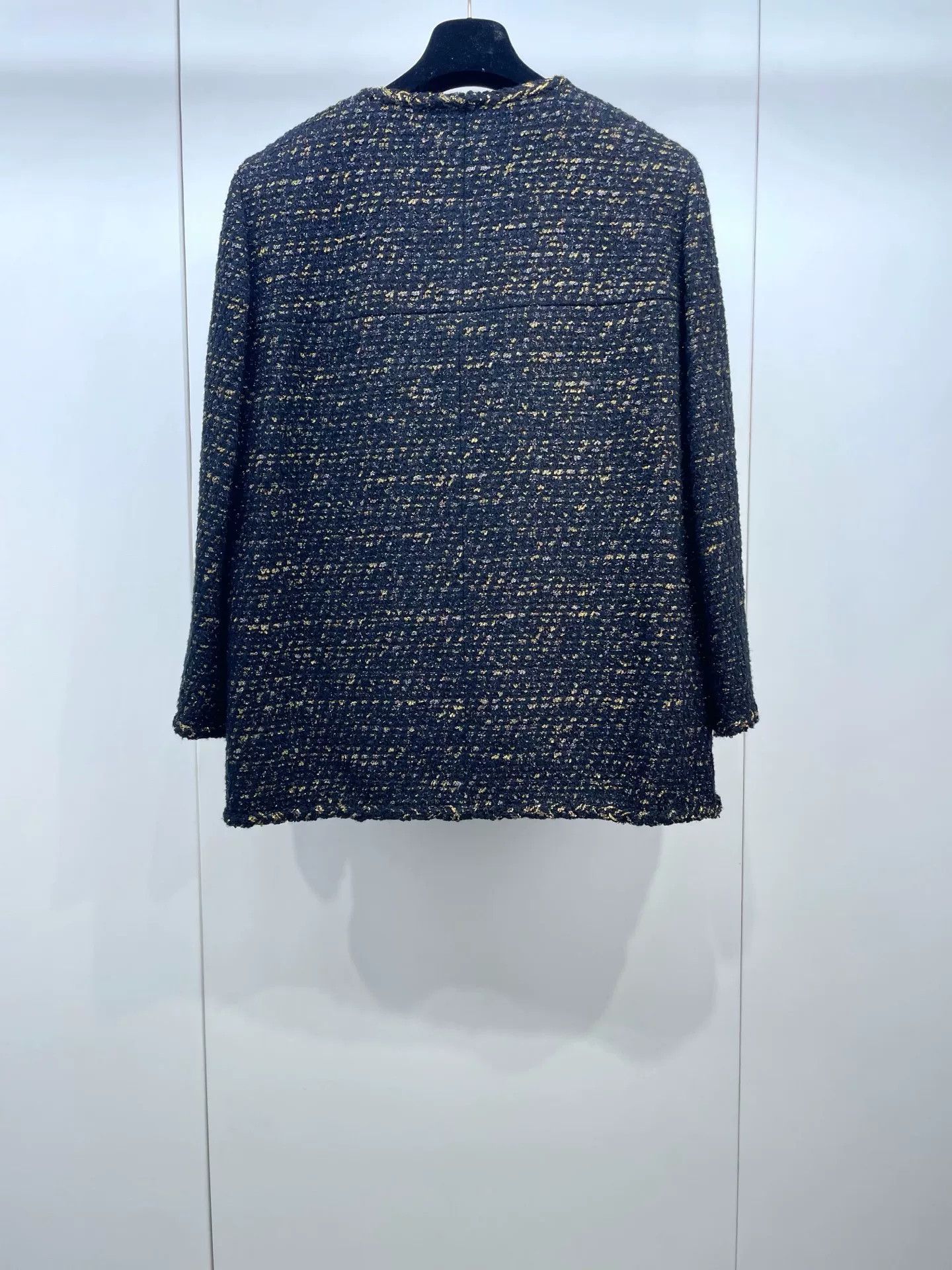 Chanel CHANEL Black Gold Coat Size XXS / US 00 / IT 34 - 2 Thumbnail