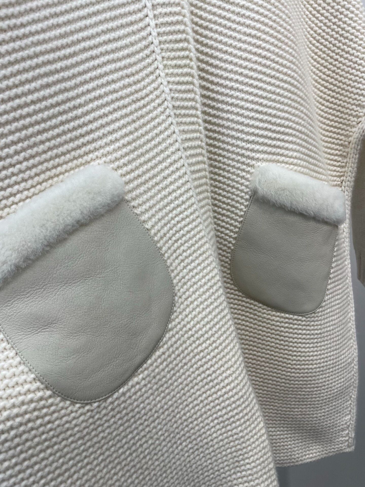 Loro Piana Loropiana Shearling Cashmere Knit Coat Size S / US 4 / IT 40 - 4 Thumbnail