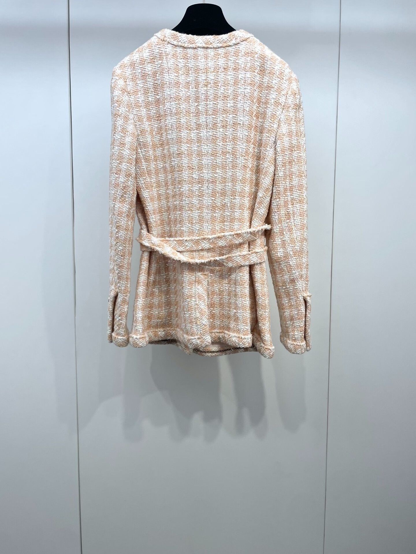 Chanel Chanel 23S Orange Plaid Belted Jacket Size XXS / US 00 / IT 34 - 2 Thumbnail