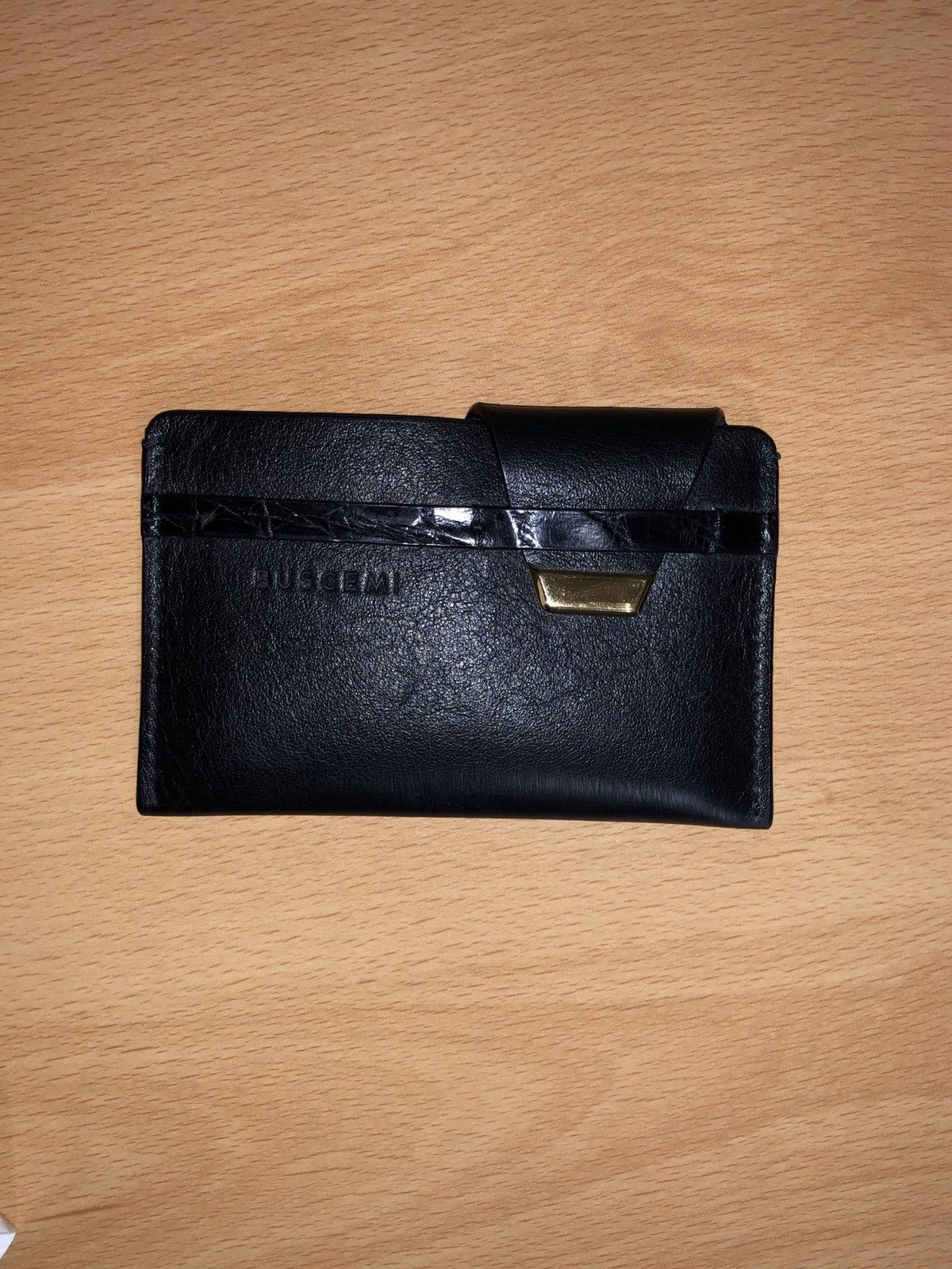 Buscemi Buscemi Leather and Croc Skin Card Holder Size ONE SIZE - 2 Thumbnail