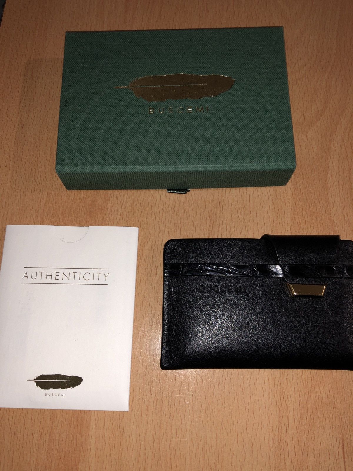 Buscemi Buscemi Leather and Croc Skin Card Holder Grailed