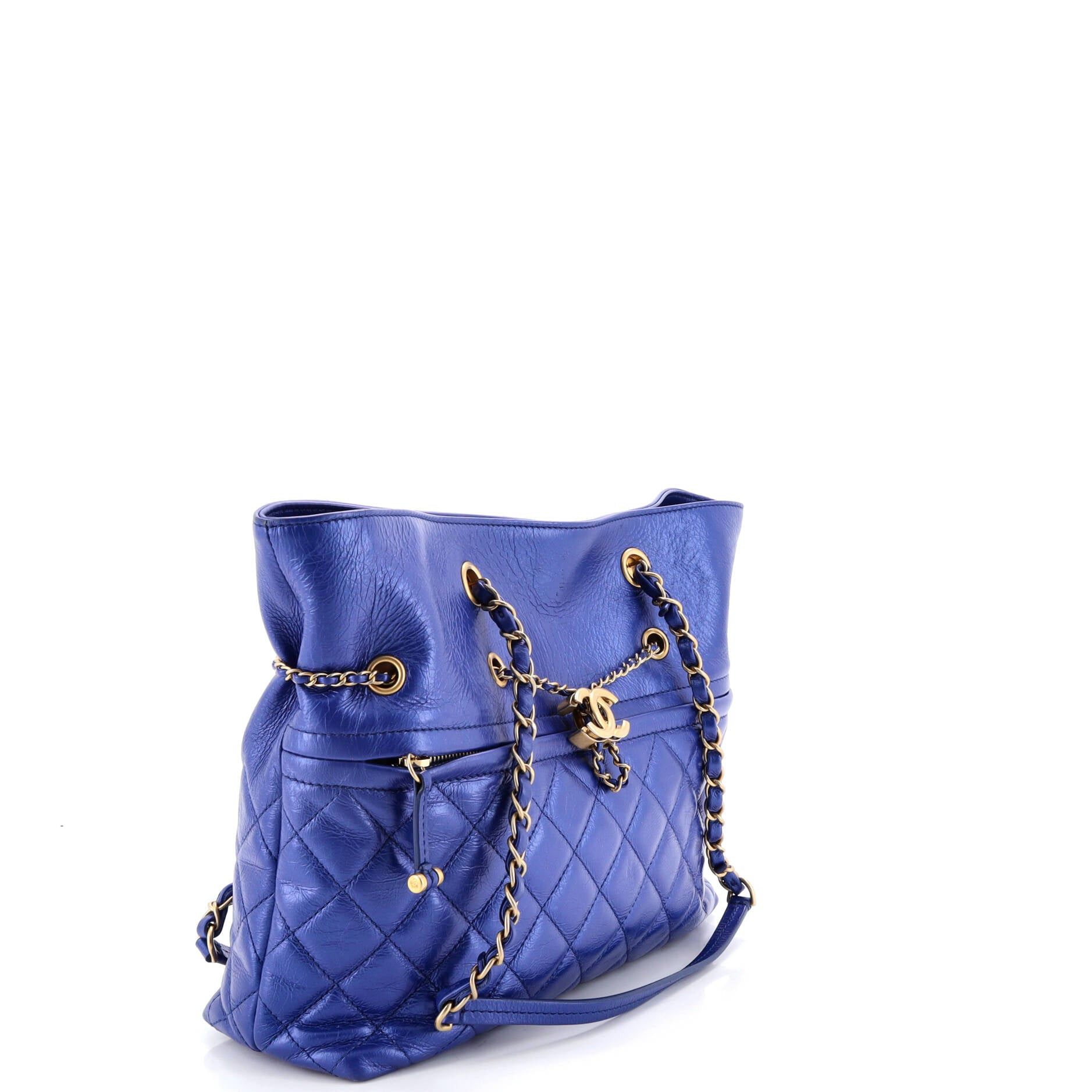 Chanel Front Zip CC Drawstring Chain Tote Size ONE SIZE - 3 Thumbnail