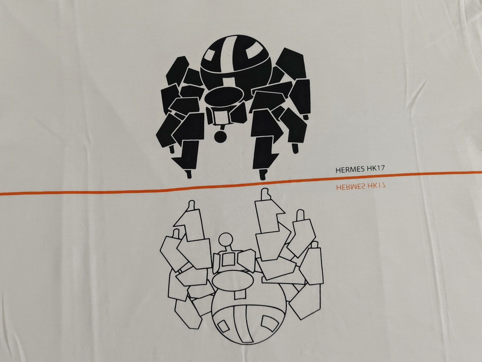 Hermes Hermes Men's Robot Print T-Shirt Size US L / EU 52-54 / 3 - 4 Thumbnail