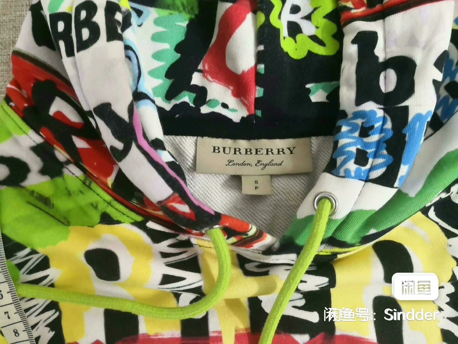 Burberry Burberry Men's Graffiti Print Hoodie Size US S / EU 44-46 / 1 - 3 Thumbnail