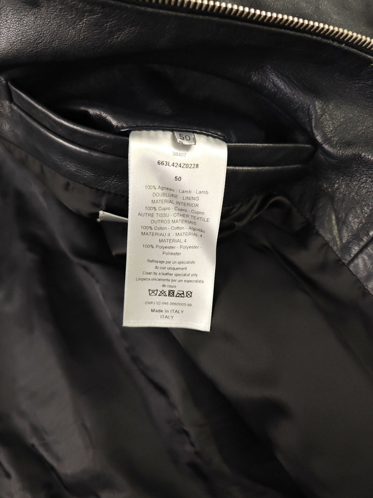 Dior Dior Men's Leather Jacket Size US M / EU 48-50 / 2 - 4 Thumbnail