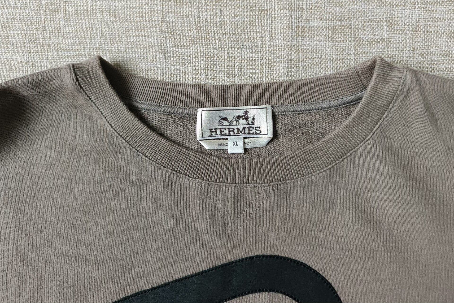 Hermes Hermes Men's Sweatshirt Pig Nose Design Size US XL / EU 56 / 4 - 2 Thumbnail