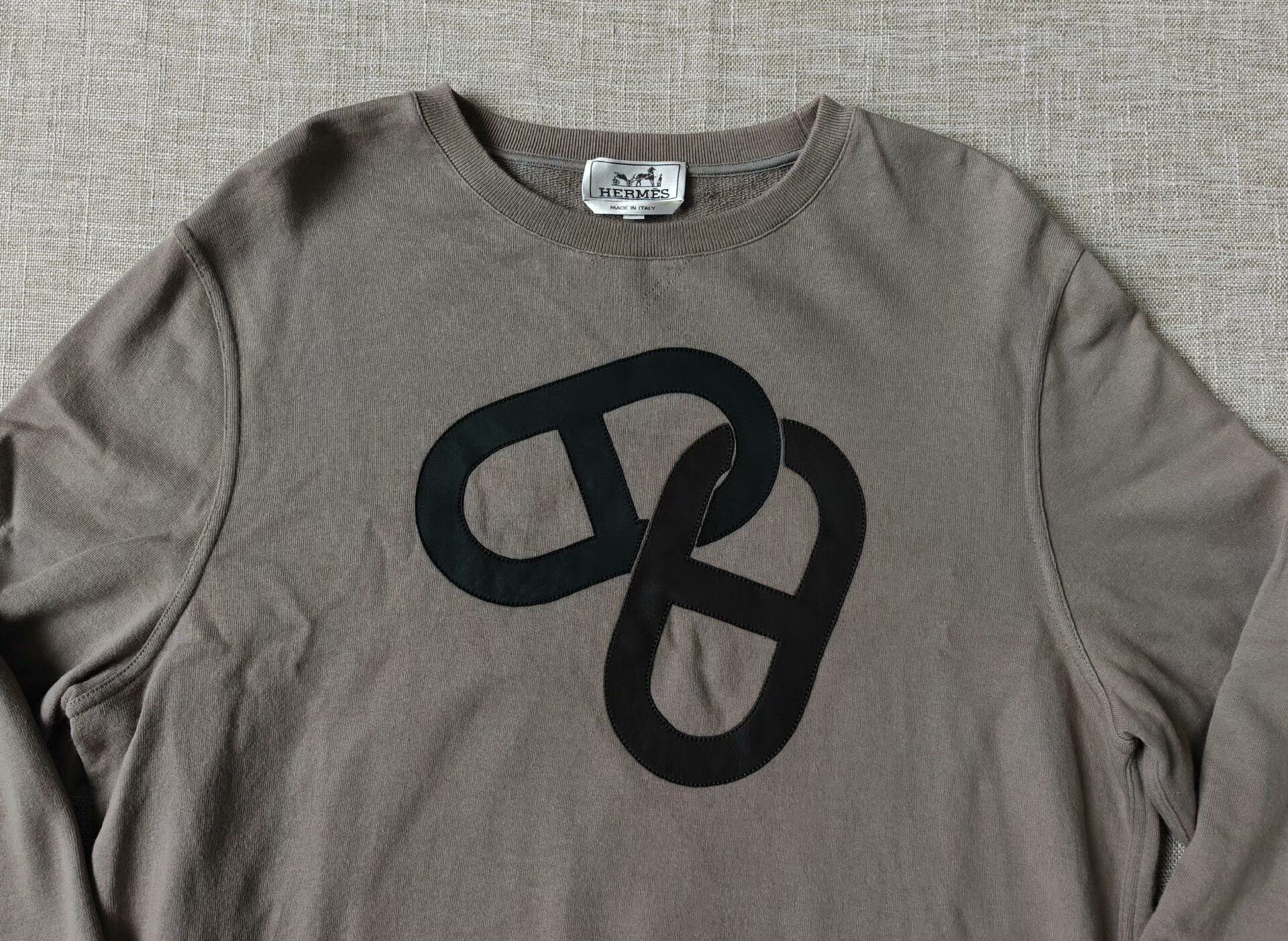 Hermes Hermes Men's Sweatshirt Pig Nose Design Size US XL / EU 56 / 4 - 4 Thumbnail