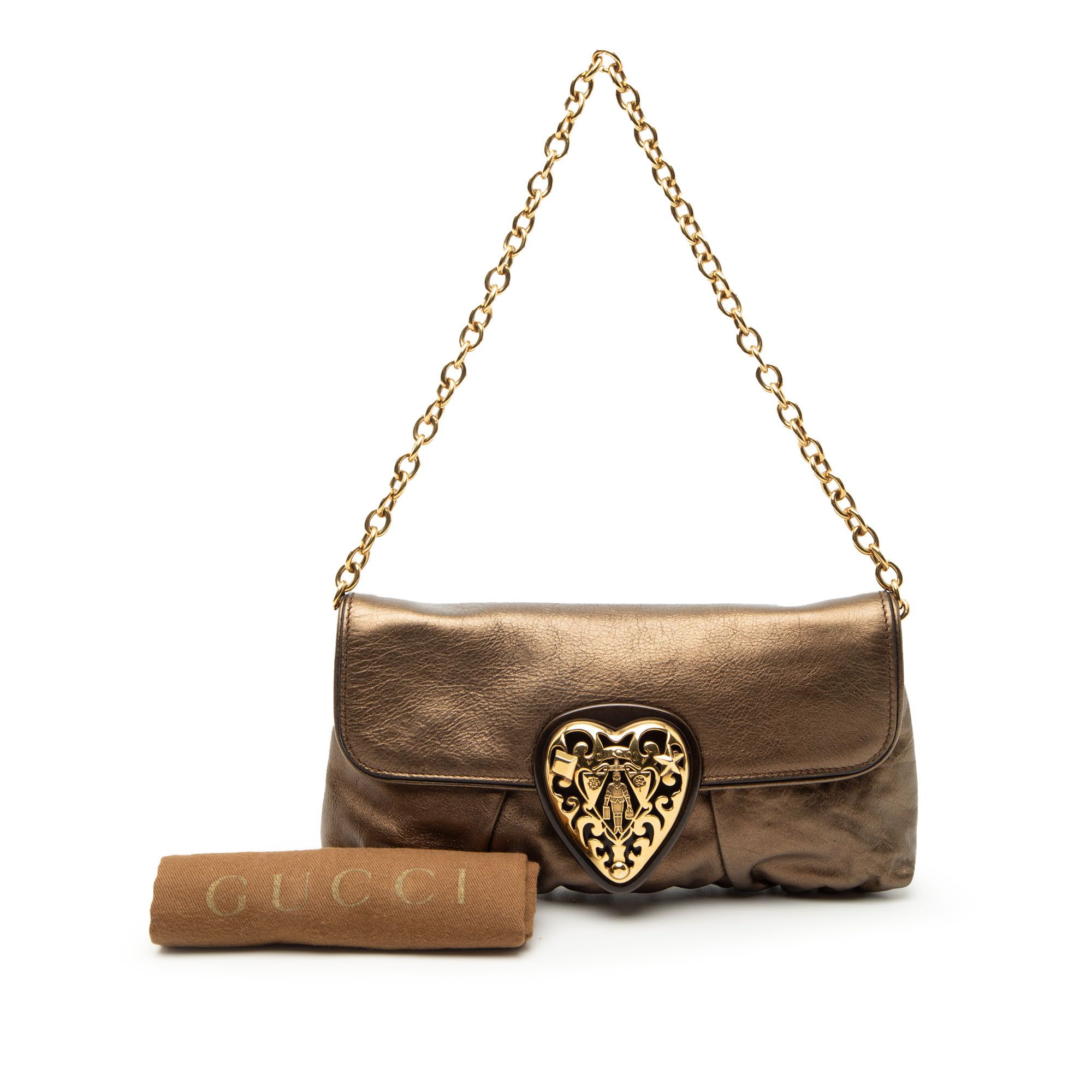 Gucci Gucci Metallic Calfskin Hysteria Shoulder Bag Size ONE SIZE - 8 Thumbnail
