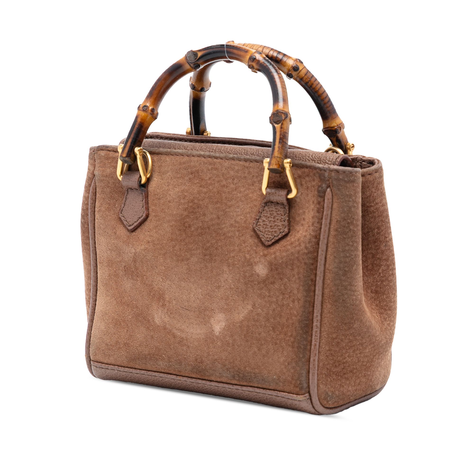 Gucci Gucci Mini Suede Bamboo Satchel Size ONE SIZE - 2 Thumbnail