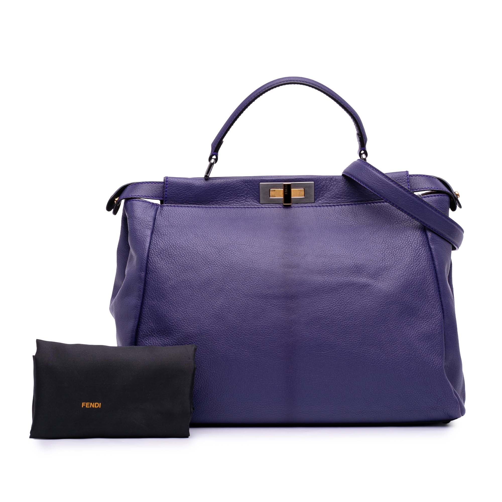 Fendi Fendi Large Calfskin Peekaboo Iconic Satchel Size ONE SIZE - 14 Thumbnail