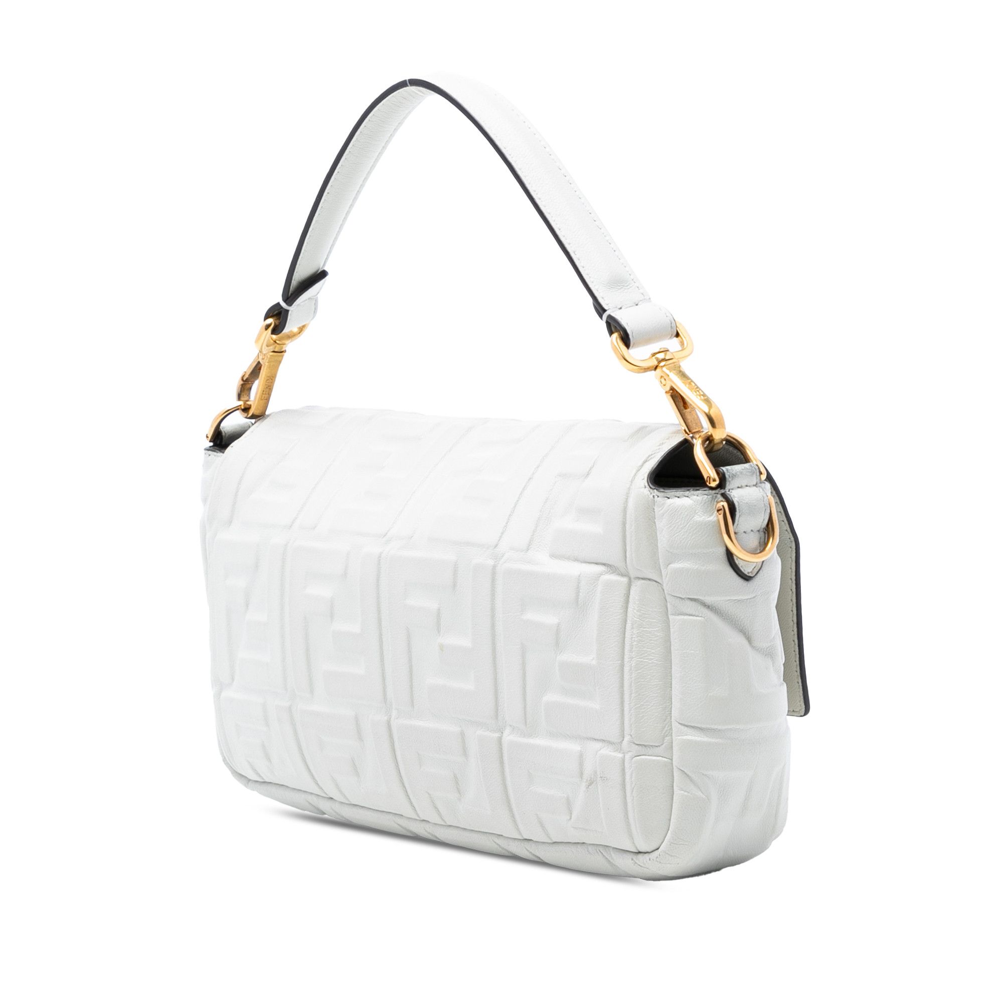 Fendi Fendi Zucca Embossed Leather Baguette Satchel Size ONE SIZE - 2 Thumbnail