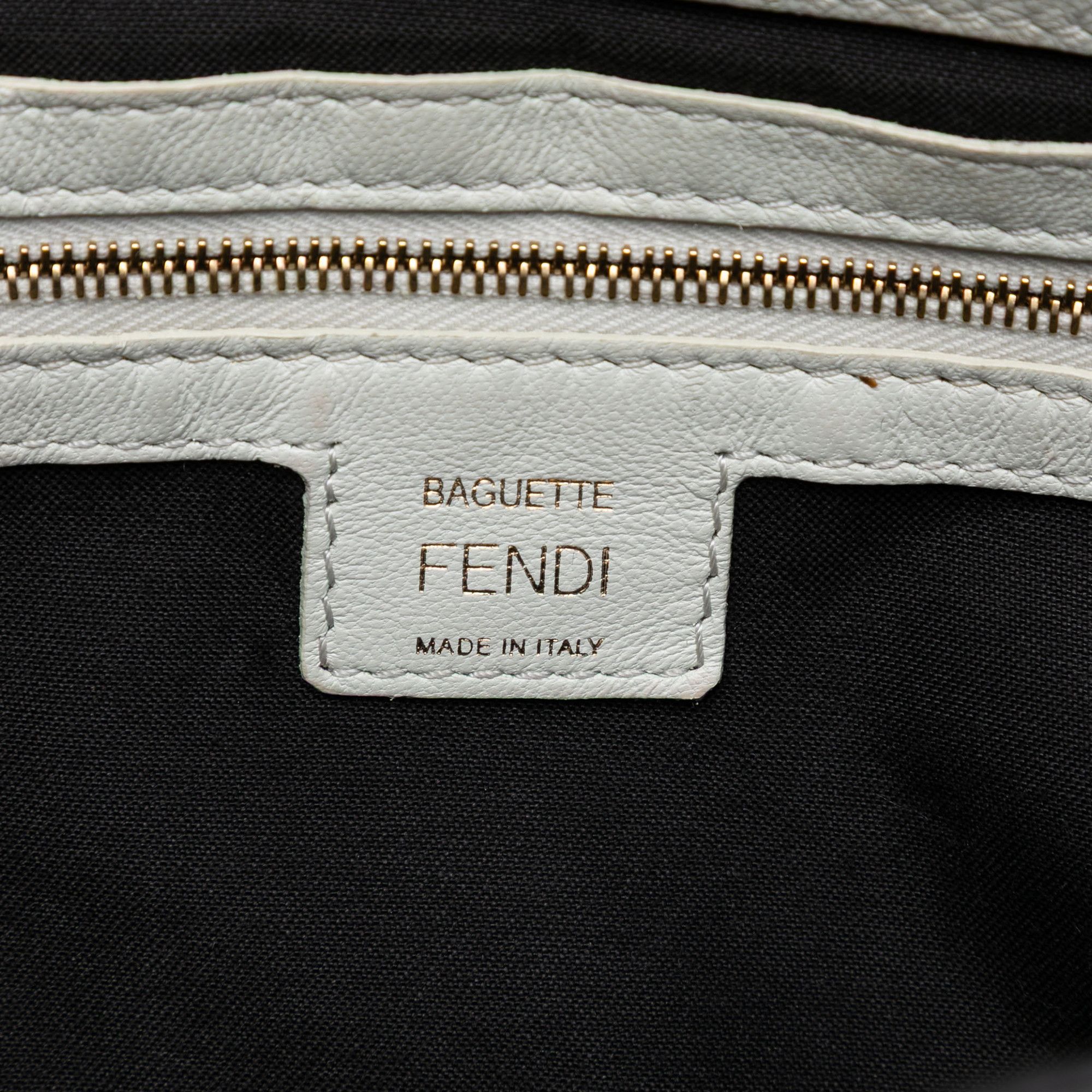 Fendi Fendi Zucca Embossed Leather Baguette Satchel Size ONE SIZE - 5 Thumbnail