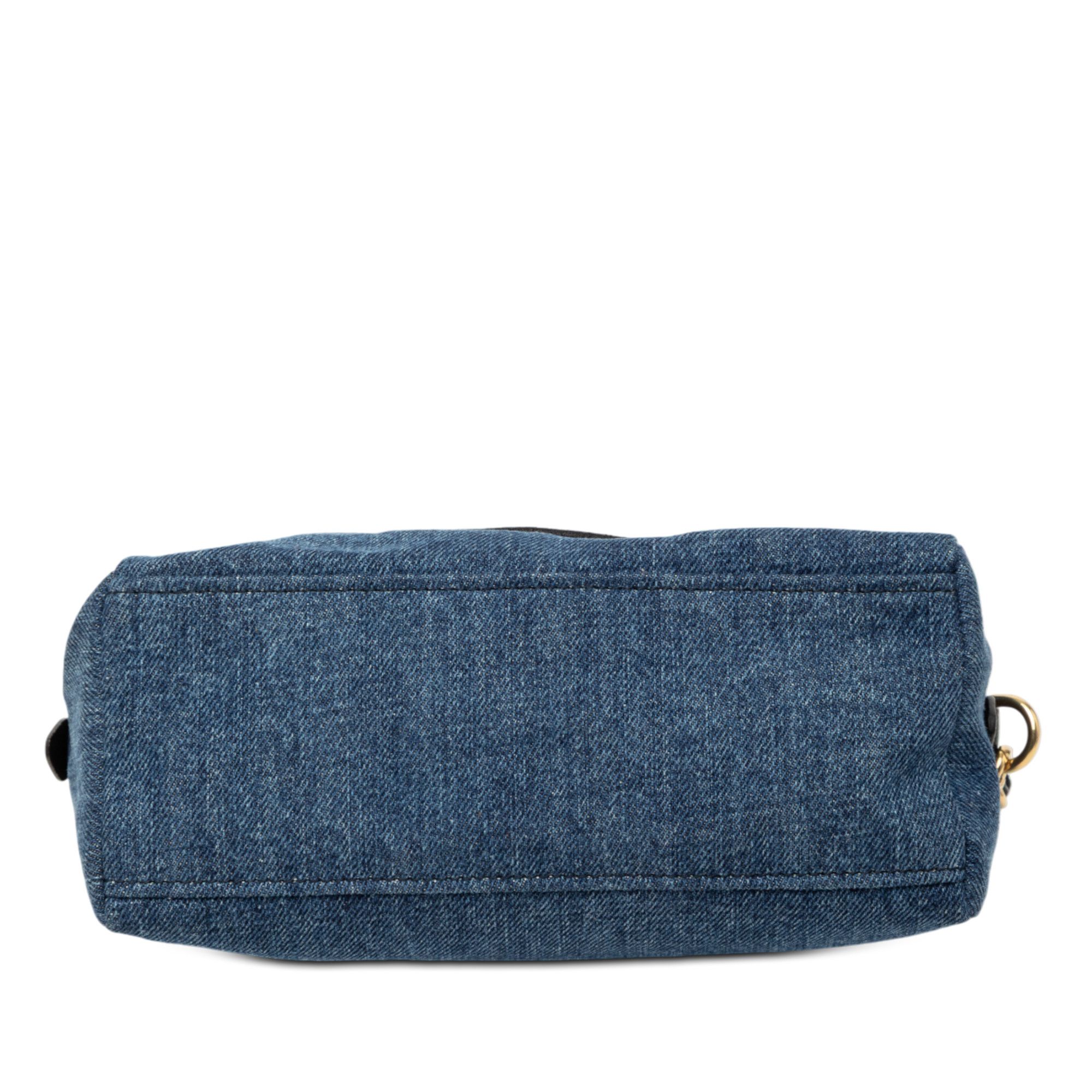 Miu Miu Miu Miu Denim Embroidered Logo Wristlet Pouch Size ONE SIZE - 3 Thumbnail