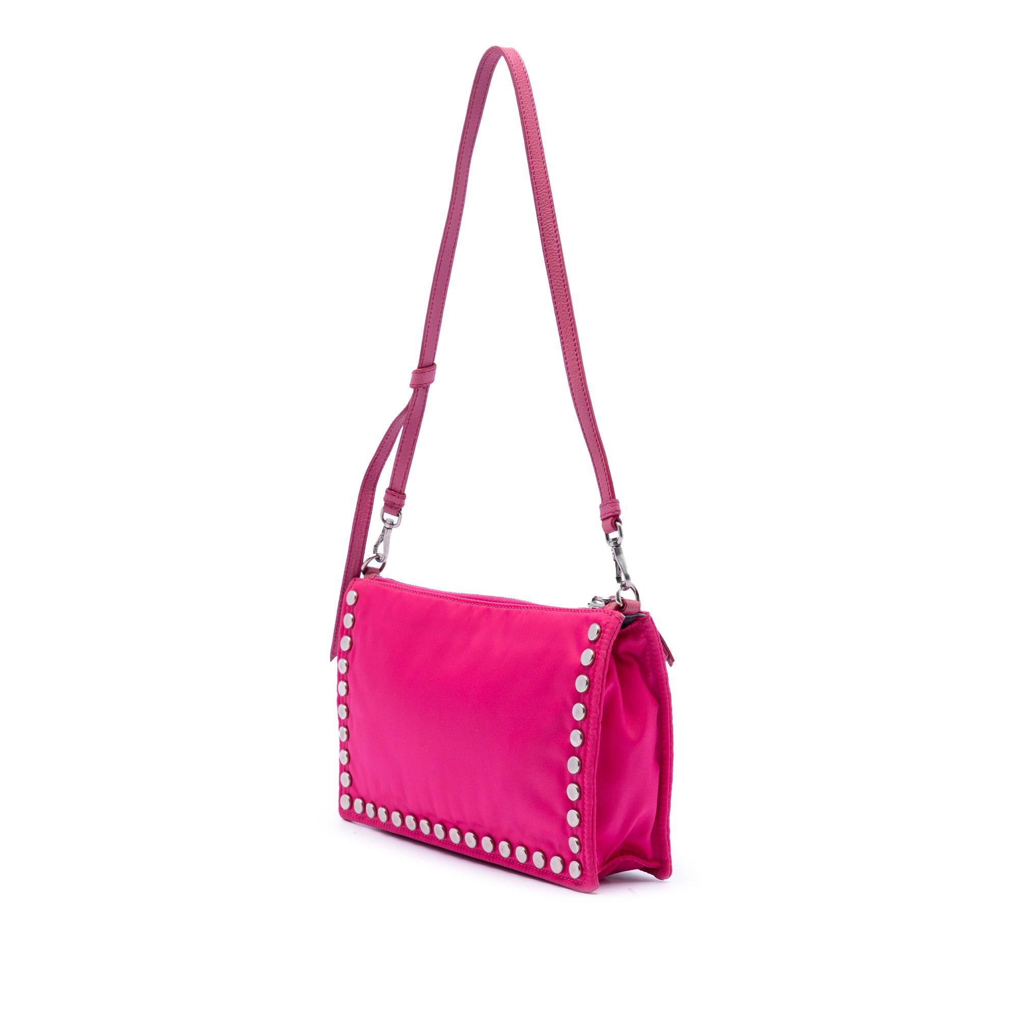 Prada Prada Tessuto Studded Etiquette Shoulder Bag Size ONE SIZE - 2 Thumbnail