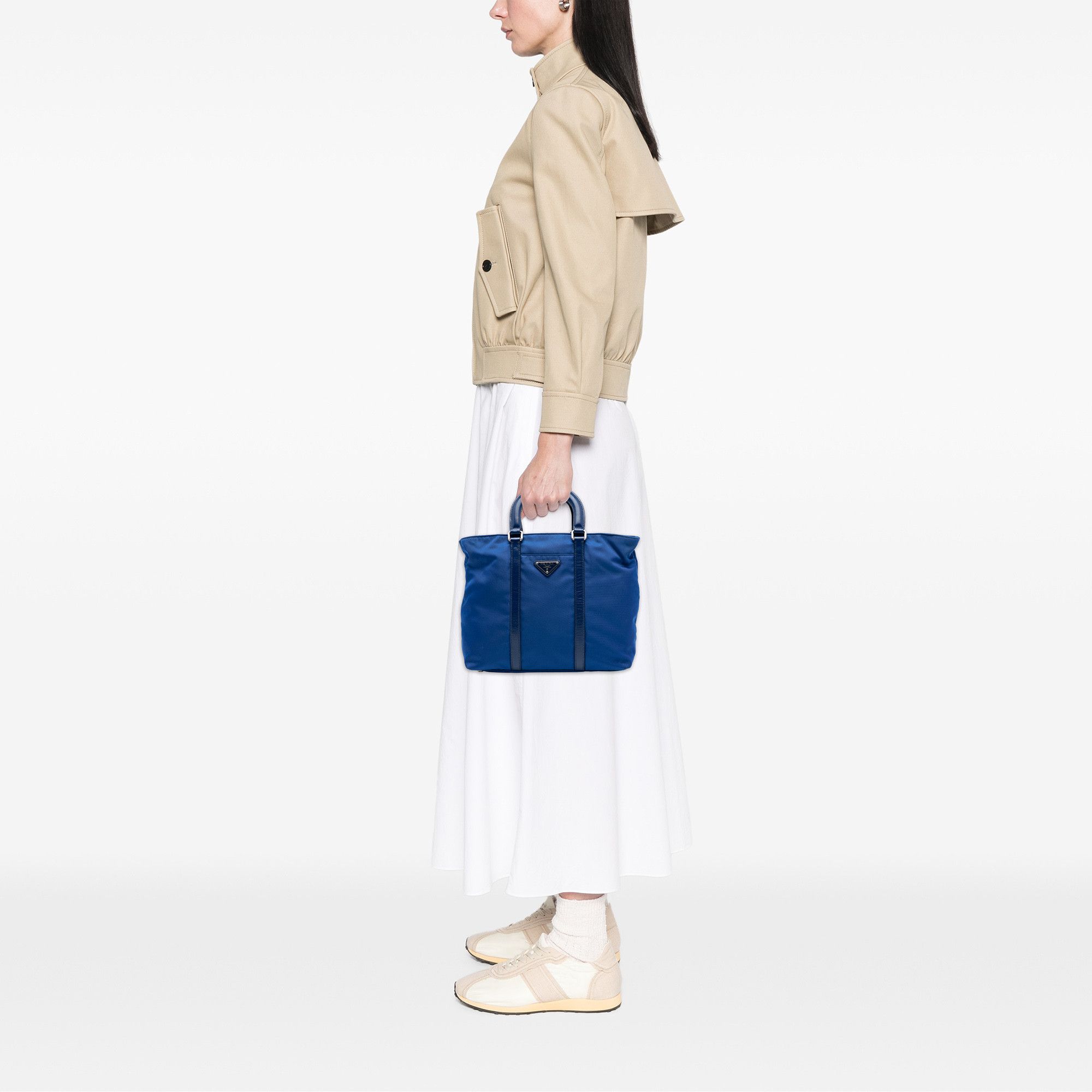 Prada Prada Vitello Trimmed Tessuto Satchel Size ONE SIZE - 6 Thumbnail