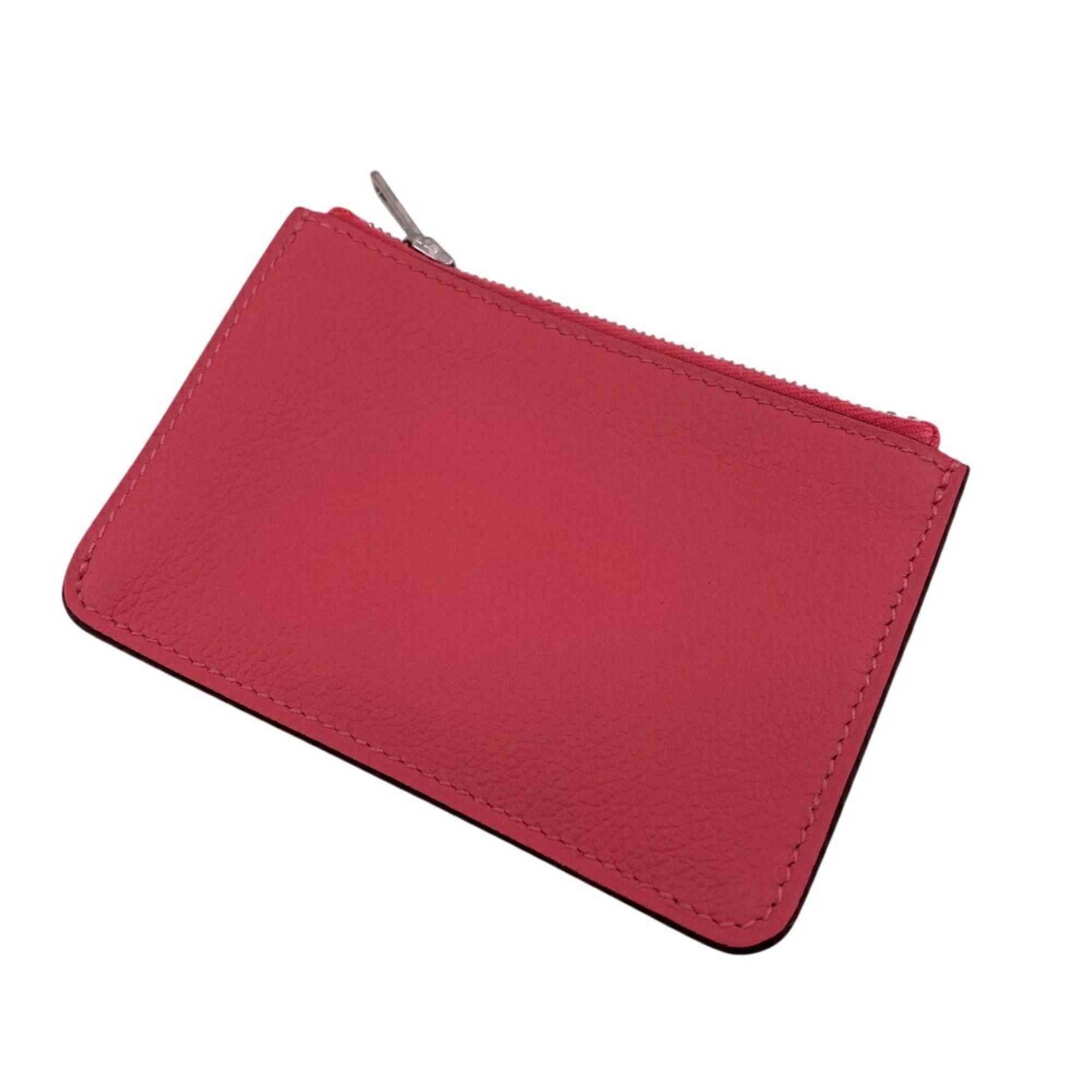 Hermes HERMES Lauris Leather Bifold Wallet Pink Women's Size ONE SIZE - 7 Thumbnail