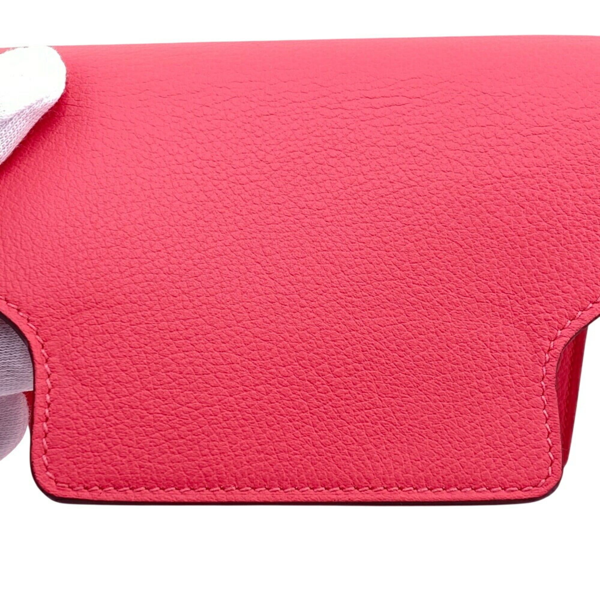 Hermes HERMES Lauris Leather Bifold Wallet Pink Women's Size ONE SIZE - 5 Thumbnail