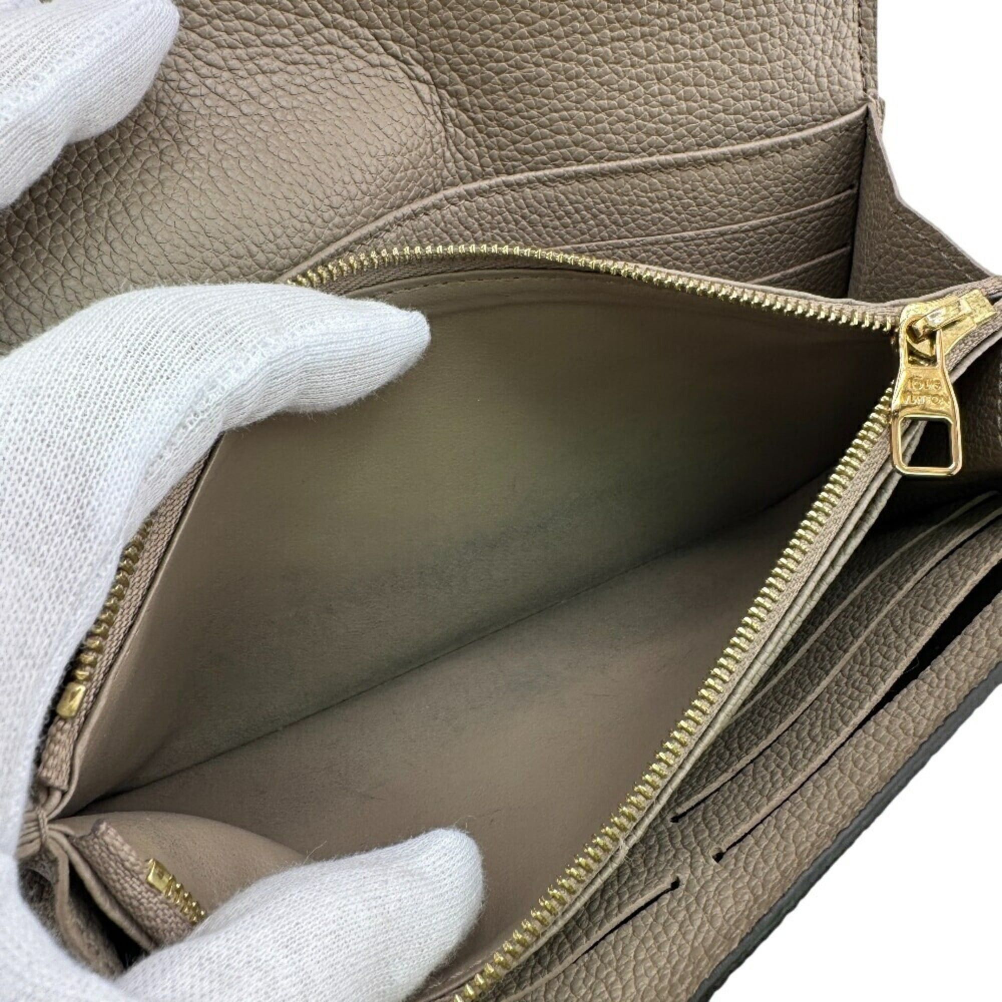 Louis Vuitton LOUIS VUITTON M82256 Portefeuille Sarah Monogram Empreinte Long Wallet, Beige, Women's Size ONE SIZE - 9 Thumbnail