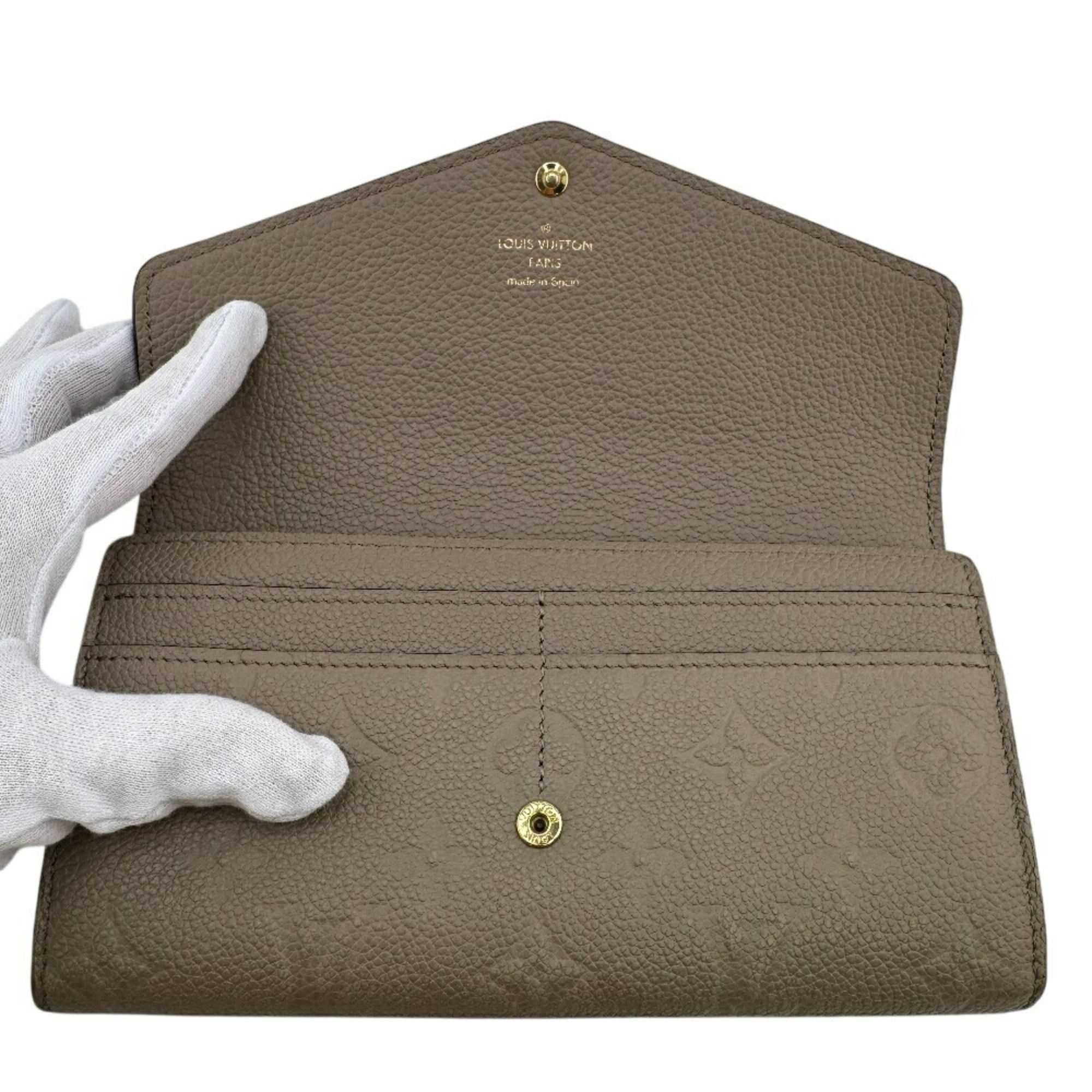 Louis Vuitton LOUIS VUITTON M82256 Portefeuille Sarah Monogram Empreinte Long Wallet, Beige, Women's Size ONE SIZE - 7 Thumbnail