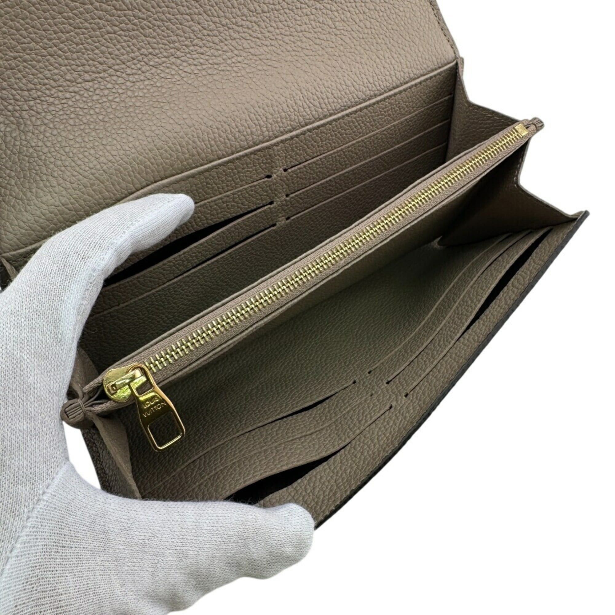 Louis Vuitton LOUIS VUITTON M82256 Portefeuille Sarah Monogram Empreinte Long Wallet, Beige, Women's Size ONE SIZE - 8 Thumbnail