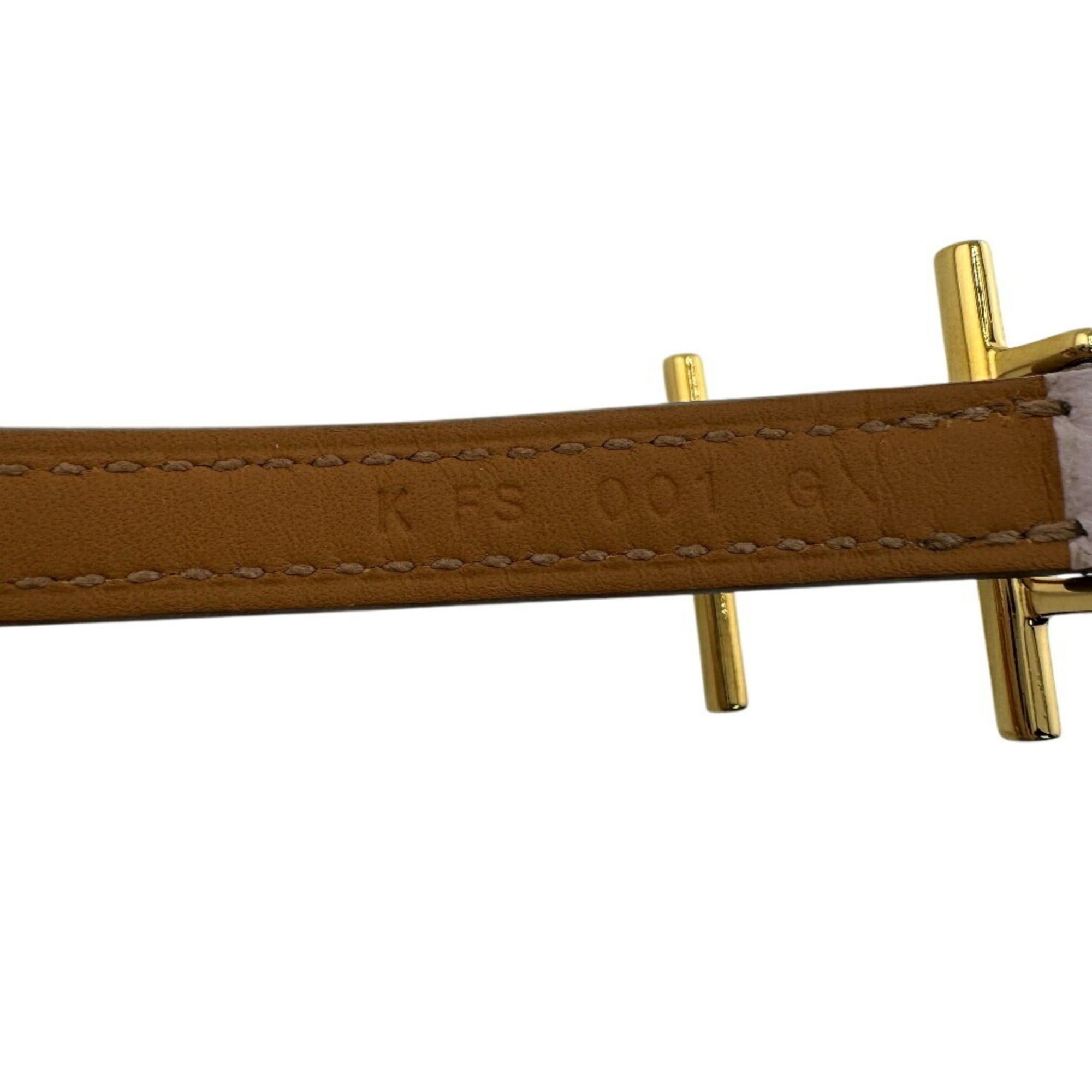 HERMES Croisier Double Tour Bracelet Pink Women's