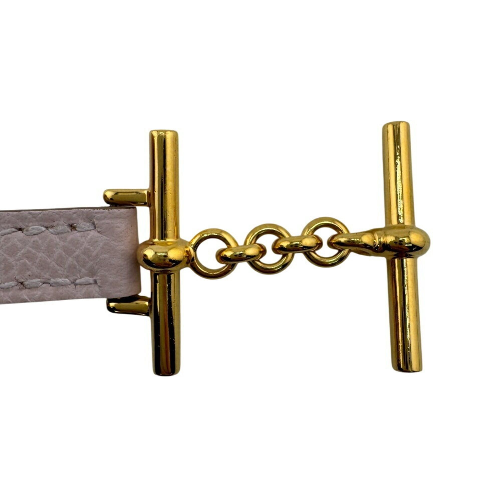 HERMES Croisier Double Tour Bracelet Pink Women's