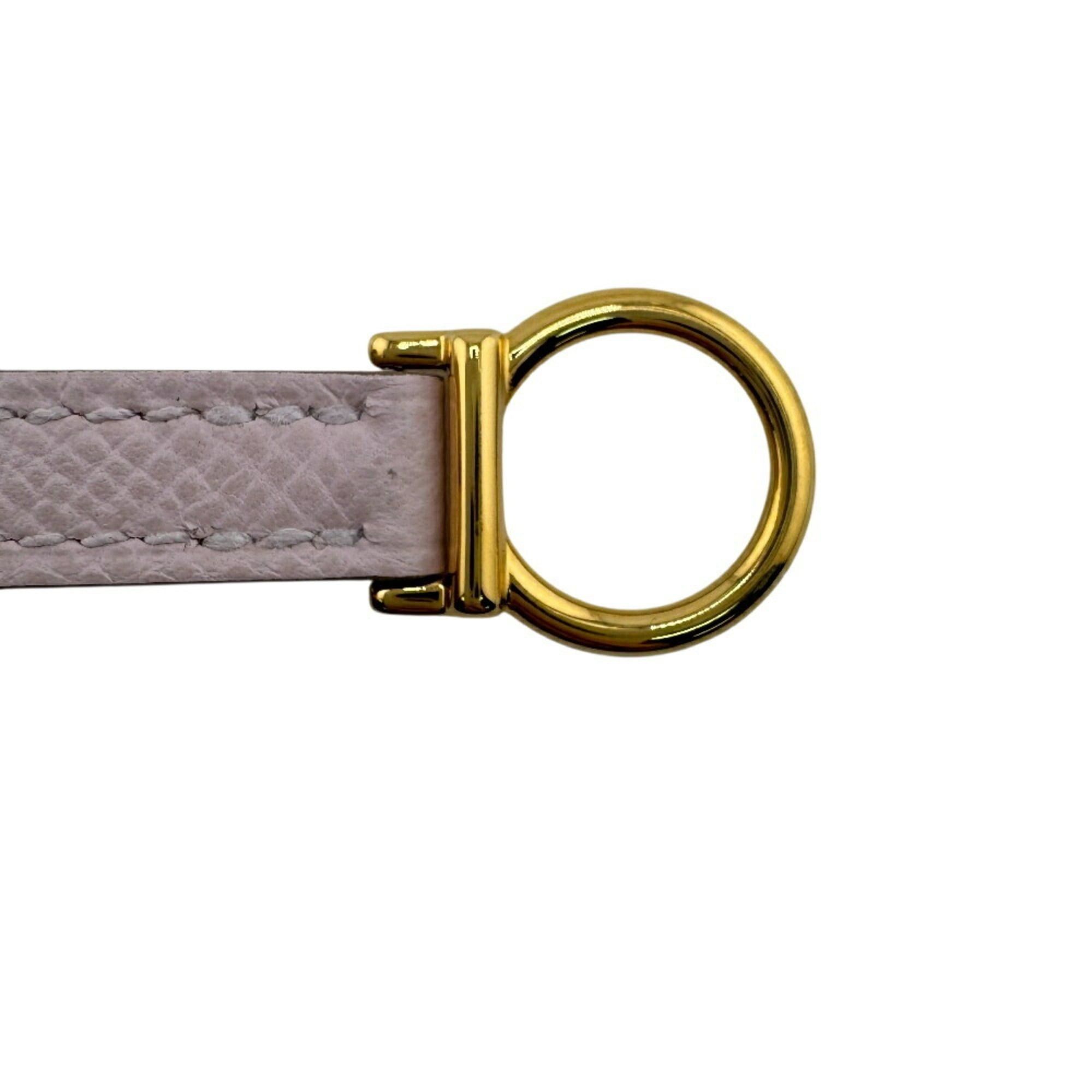 HERMES Croisier Double Tour Bracelet Pink Women's