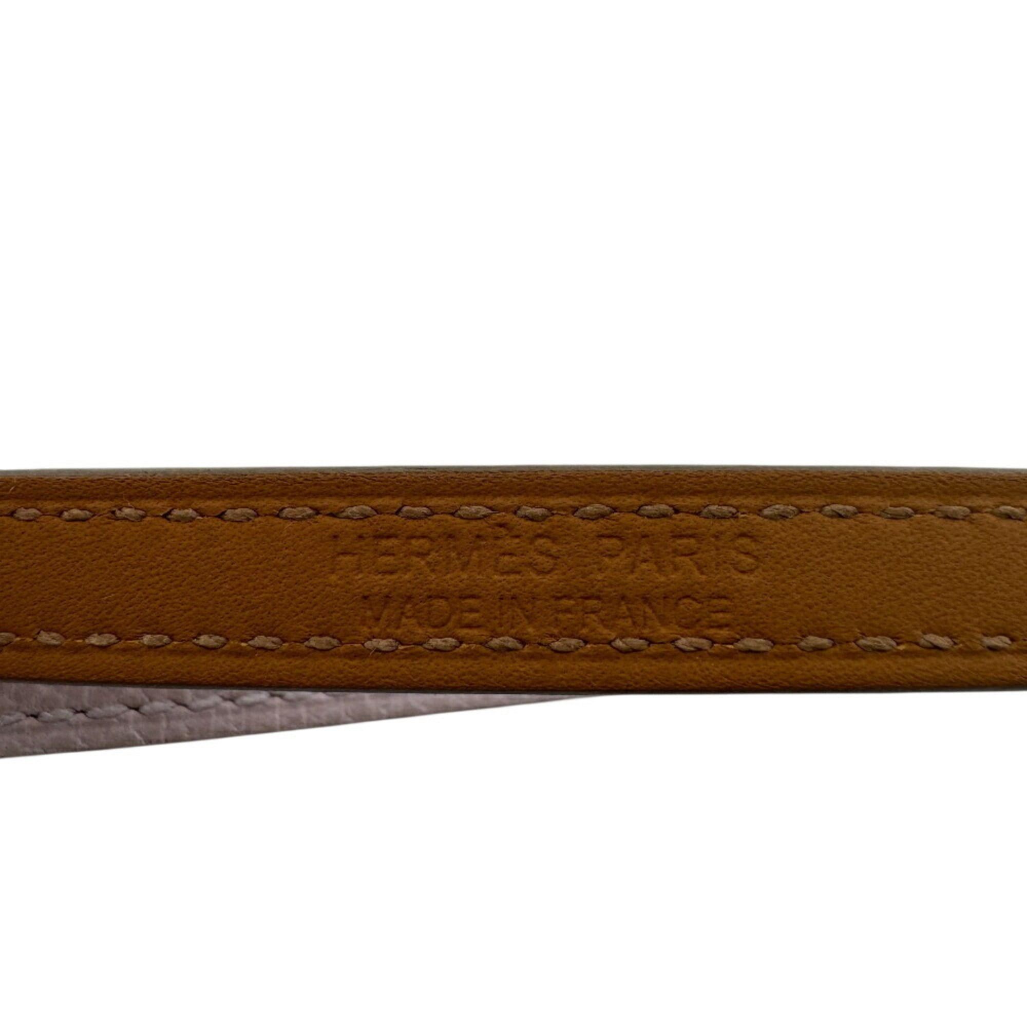 HERMES Croisier Double Tour Bracelet Pink Women's
