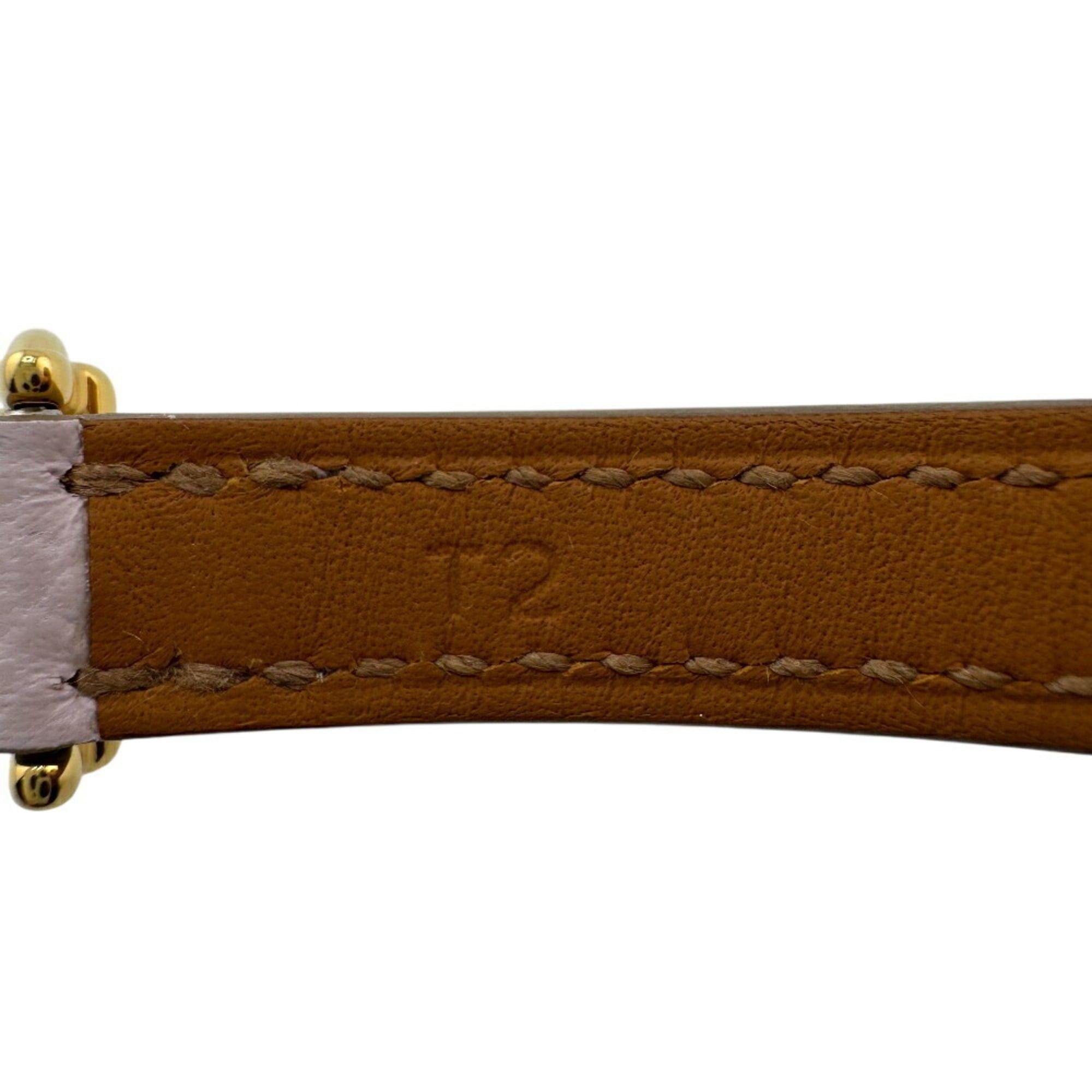 HERMES Croisier Double Tour Bracelet Pink Women's