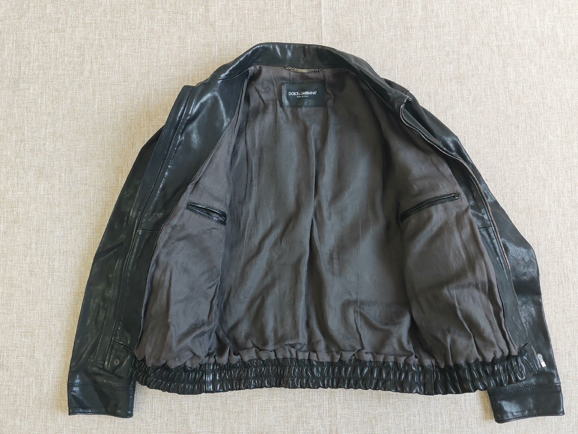 Dolce & Gabbana Dolce&Gabbana Men's Leather Jacket Size US S / EU 44-46 / 1 - 6 Thumbnail