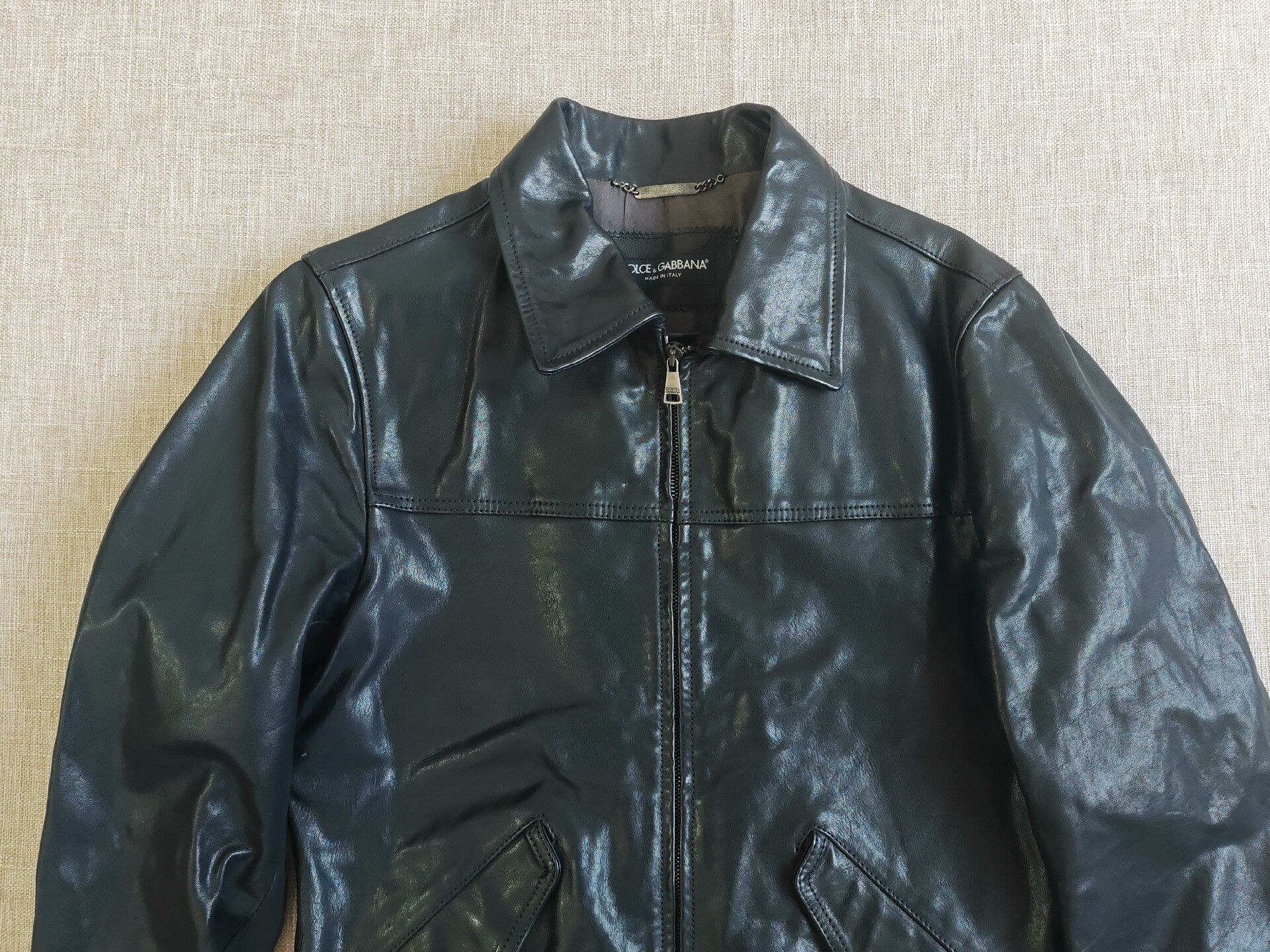 Dolce & Gabbana Dolce&Gabbana Men's Leather Jacket Size US S / EU 44-46 / 1 - 2 Thumbnail