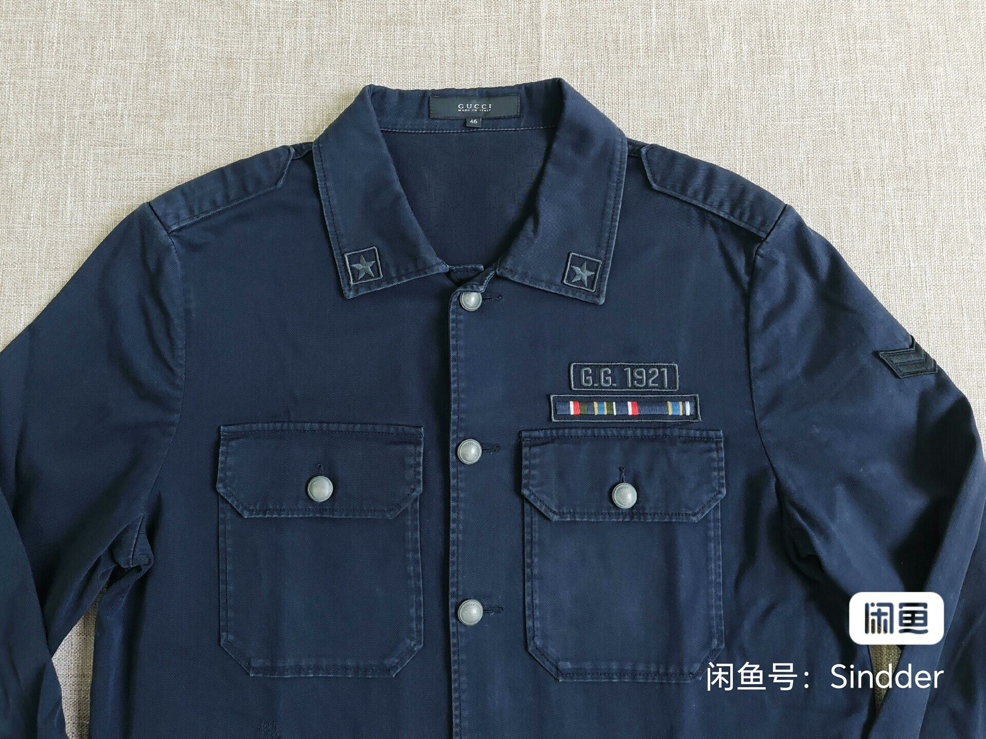 Gucci Gucci Men's Washed Shirt Jacket Size US S / EU 44-46 / 1 - 2 Thumbnail