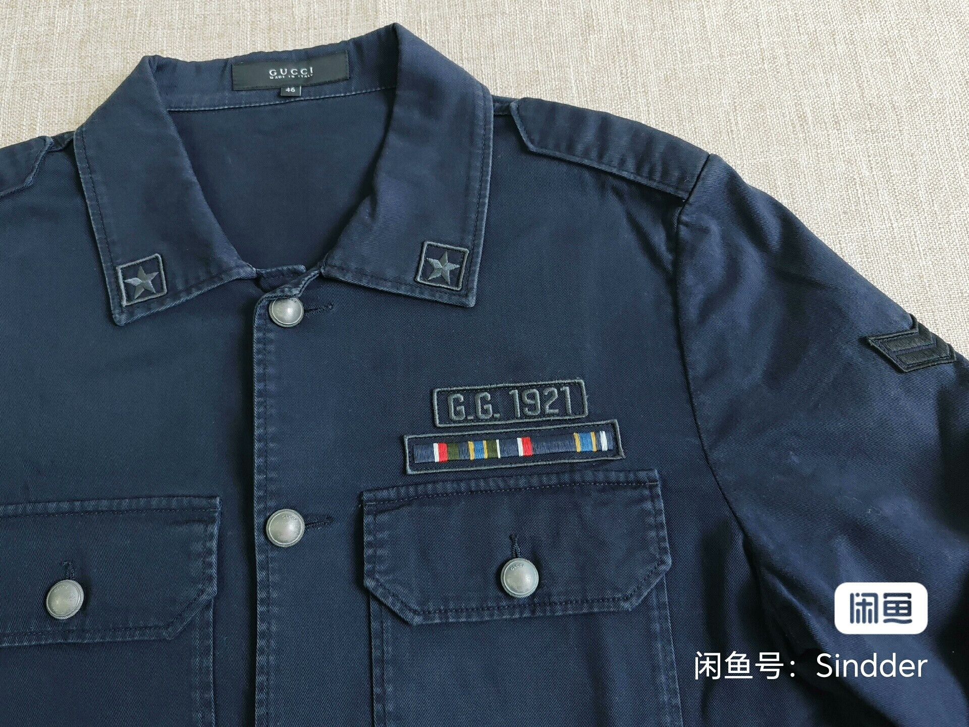 Gucci Gucci Men's Washed Shirt Jacket Size US S / EU 44-46 / 1 - 7 Thumbnail