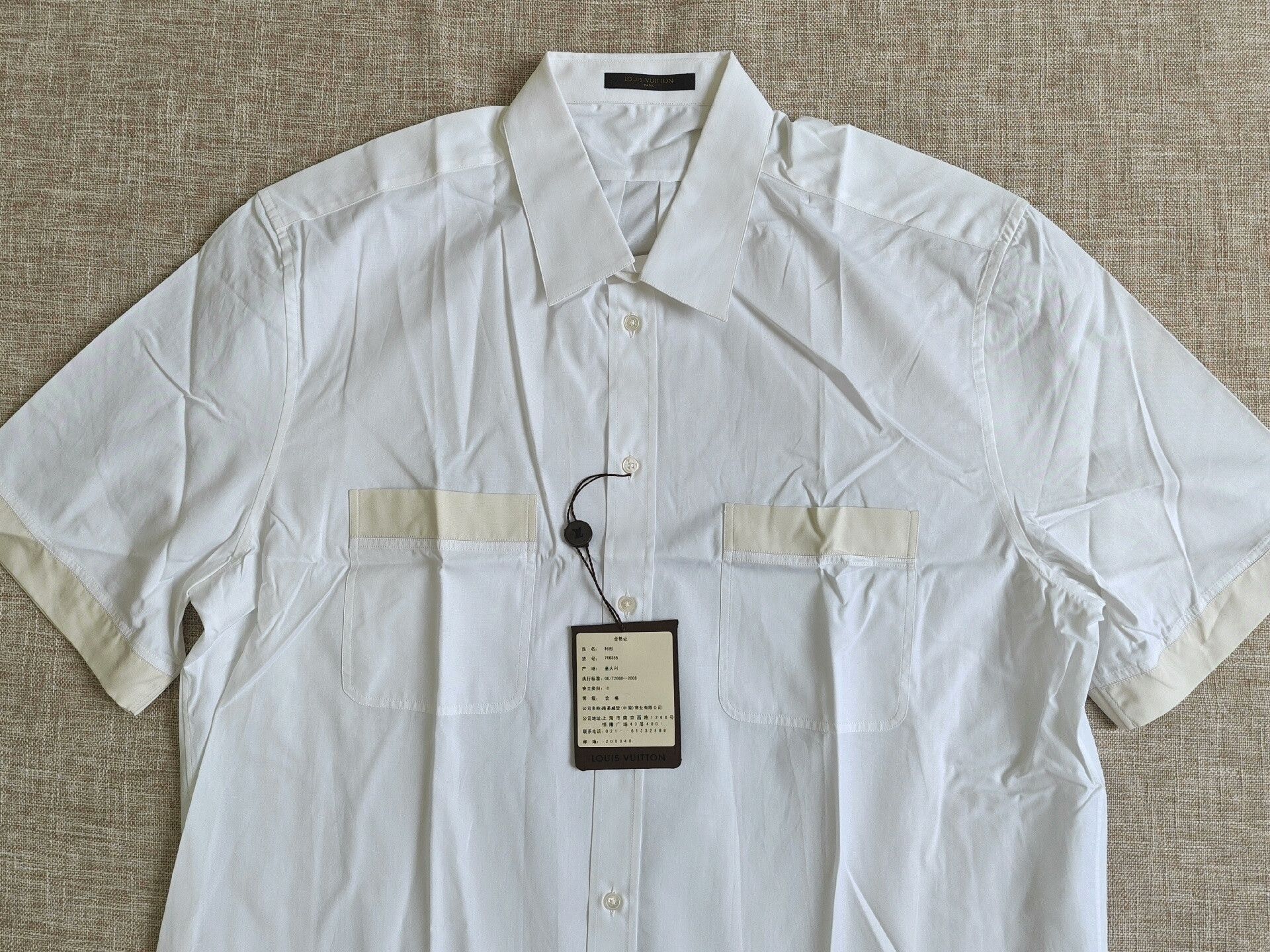 Louis Vuitton Louis Vuitton Men's Short-Sleeve Cotton Shirt Size US XXL / EU 58 / 5 - 2 Thumbnail