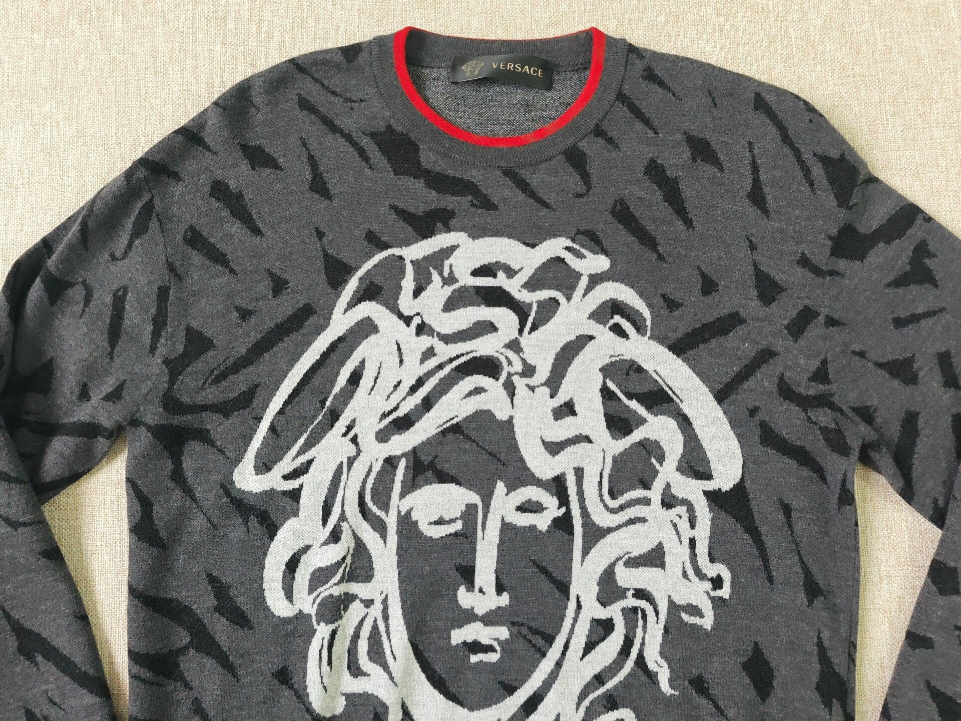 Versace Versace Men's Wool Knit Sweater Size US L / EU 52-54 / 3 - 2 Thumbnail
